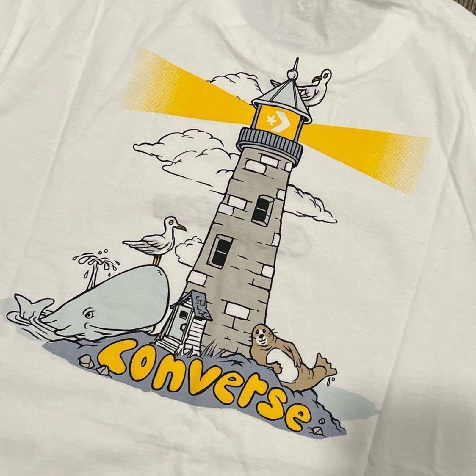 Converse NWT Converse Graphic T-Shirt Short Sleeve Knit Tee White M Size US M / EU 48-50 / 2 - 7 Thumbnail