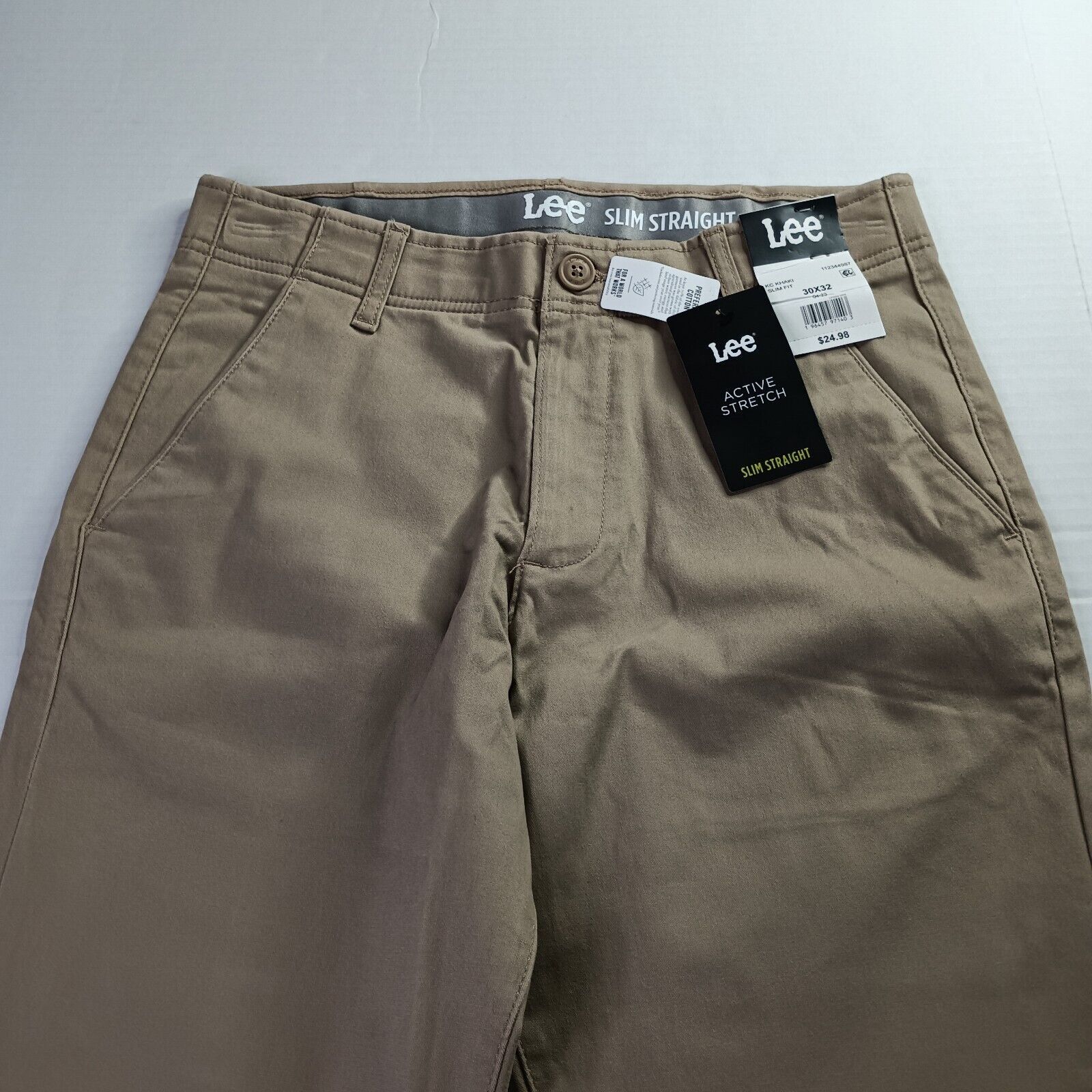 Lee Lee Chino Motion Flex Waistband Pants Men's 30x32 Khaki Slim Size US 30 / EU 46 - 5 Thumbnail