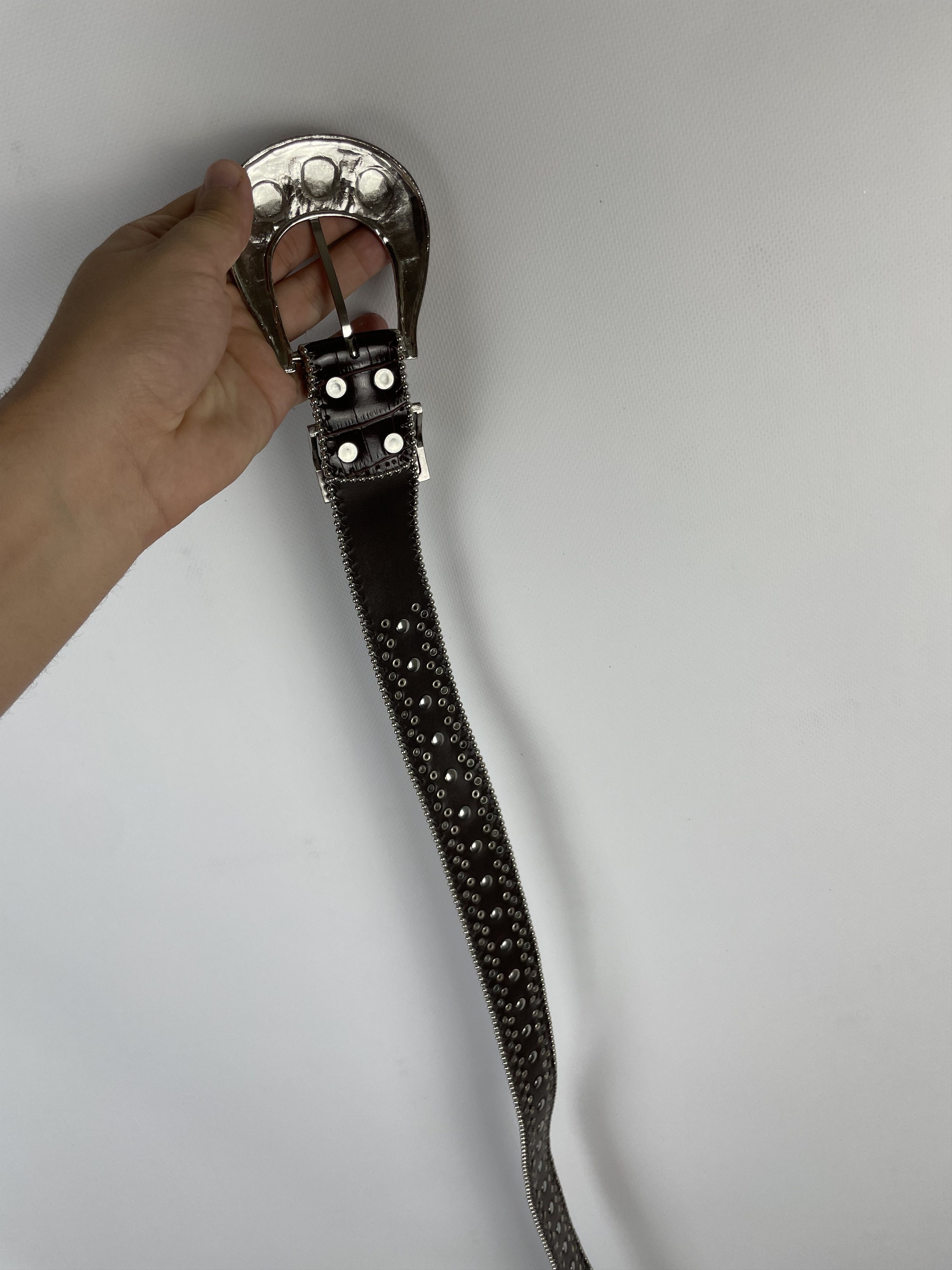 Other Vintage Leather belt Avant Garde Style Y2k Size ONE SIZE - 6 Thumbnail