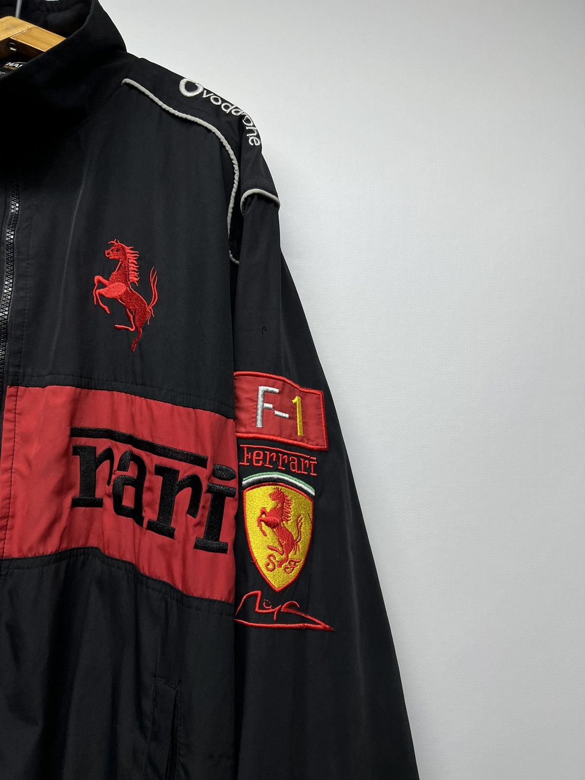 Vintage Y2k Ferrari F1 Faded Nylon Racing Jacket 00’s