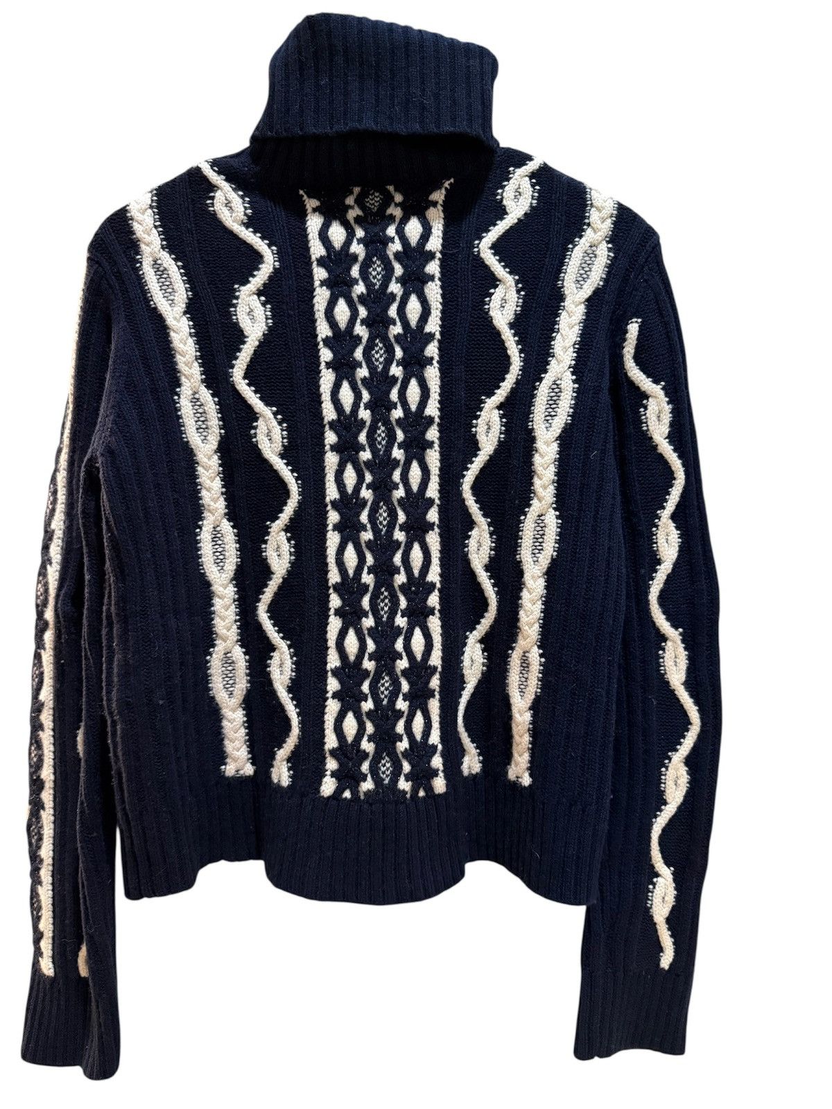 Chanel × Designer Chanel 2018 Paris-Hamburg Sweater in Navy Blue Wool Size S / US 4 / IT 40 - 2 Thumbnail