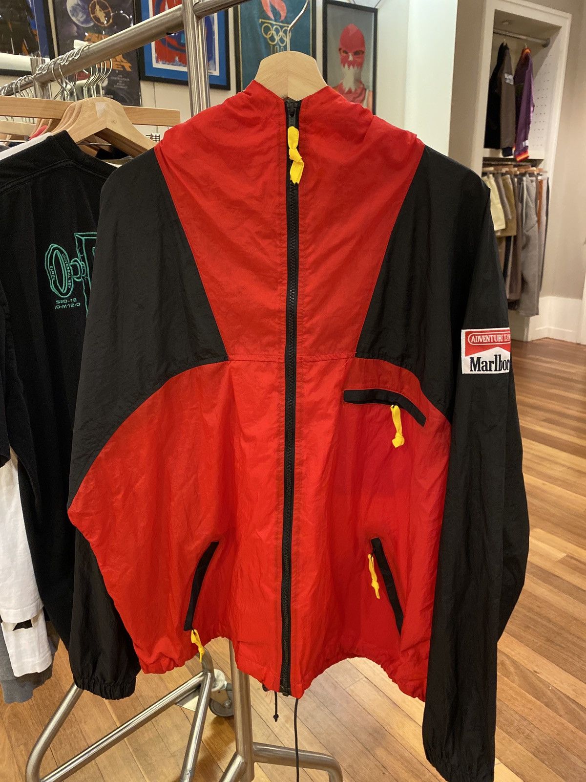 image of Marlboro Wind Breaker in Red, Men's (Size XL)