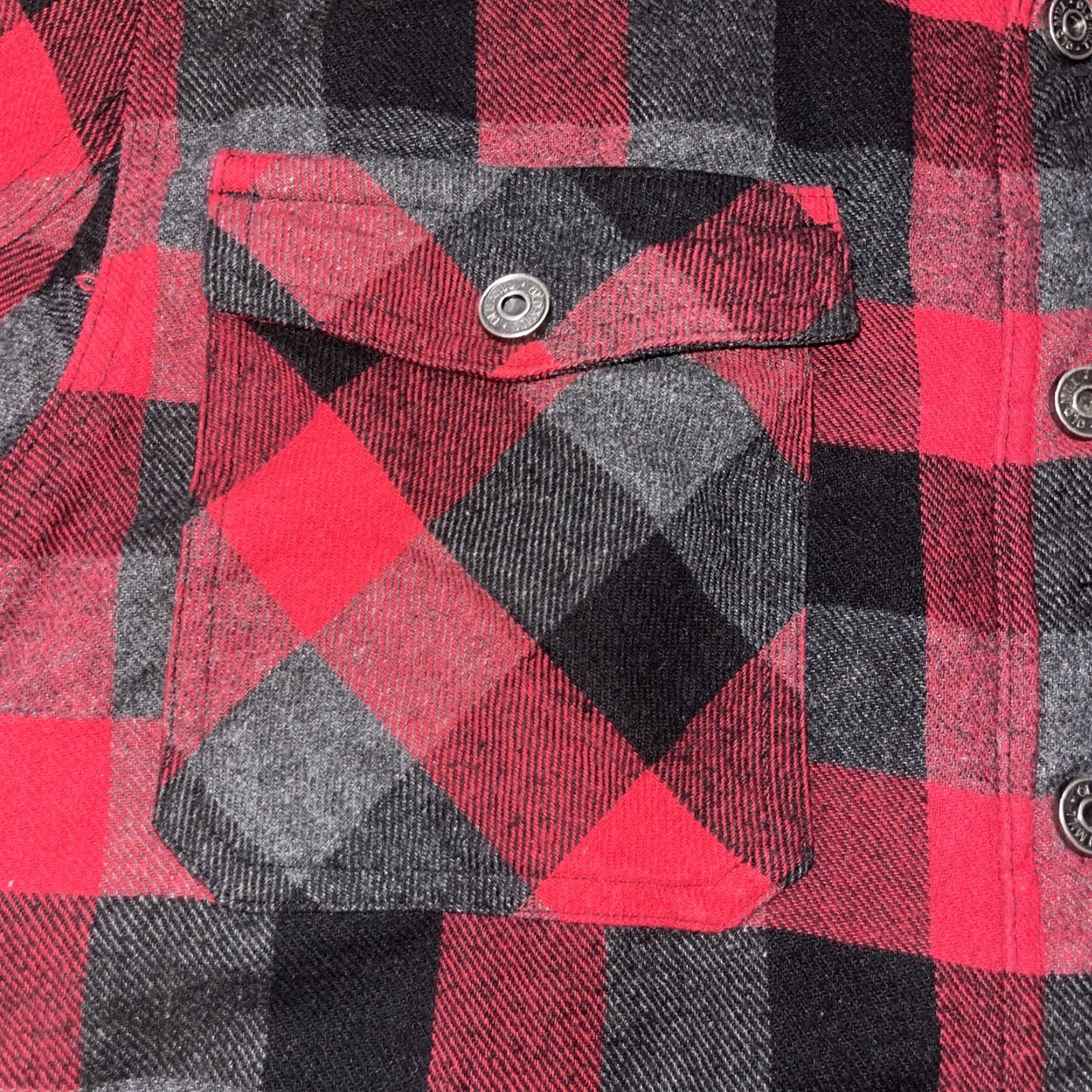 MILLY Old Mill Jacket Mens XL Red Flannel Snap Up Lined Outdoor Wear Workwear Shacket Size US XL / EU 56 / 4 - 3 Thumbnail