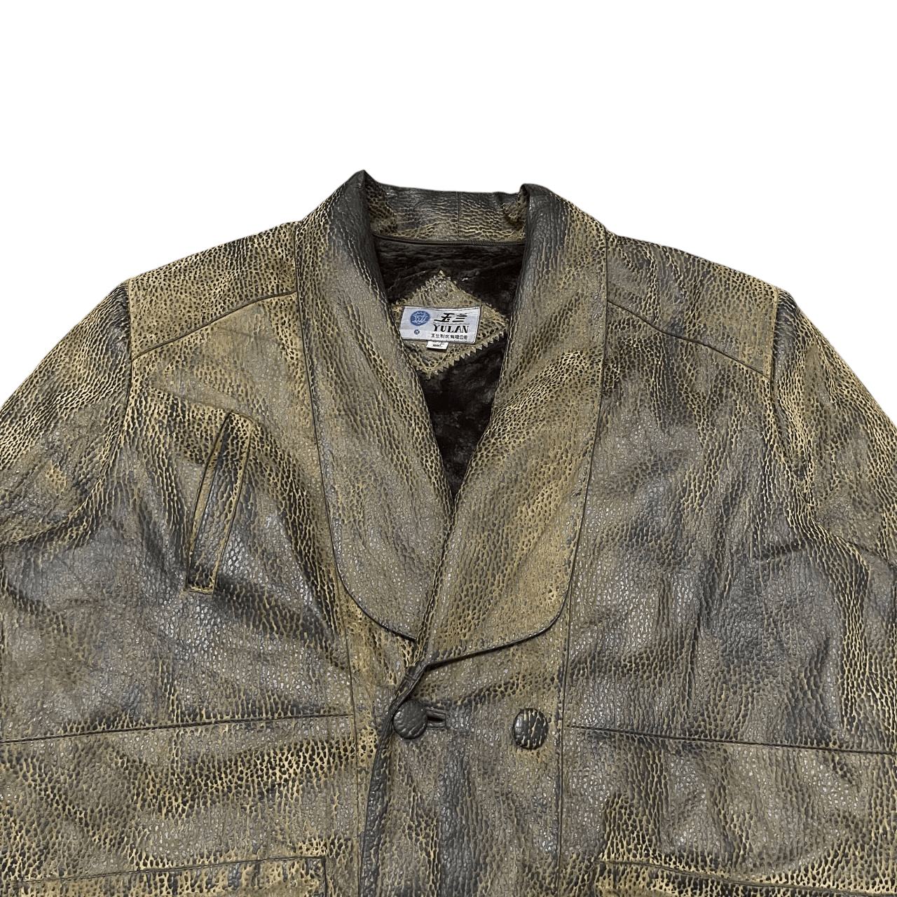Leather Vintage Yulan Leather Coat Snake Skin Pattern Size US XXL / EU 58 / 5 - 2 Thumbnail