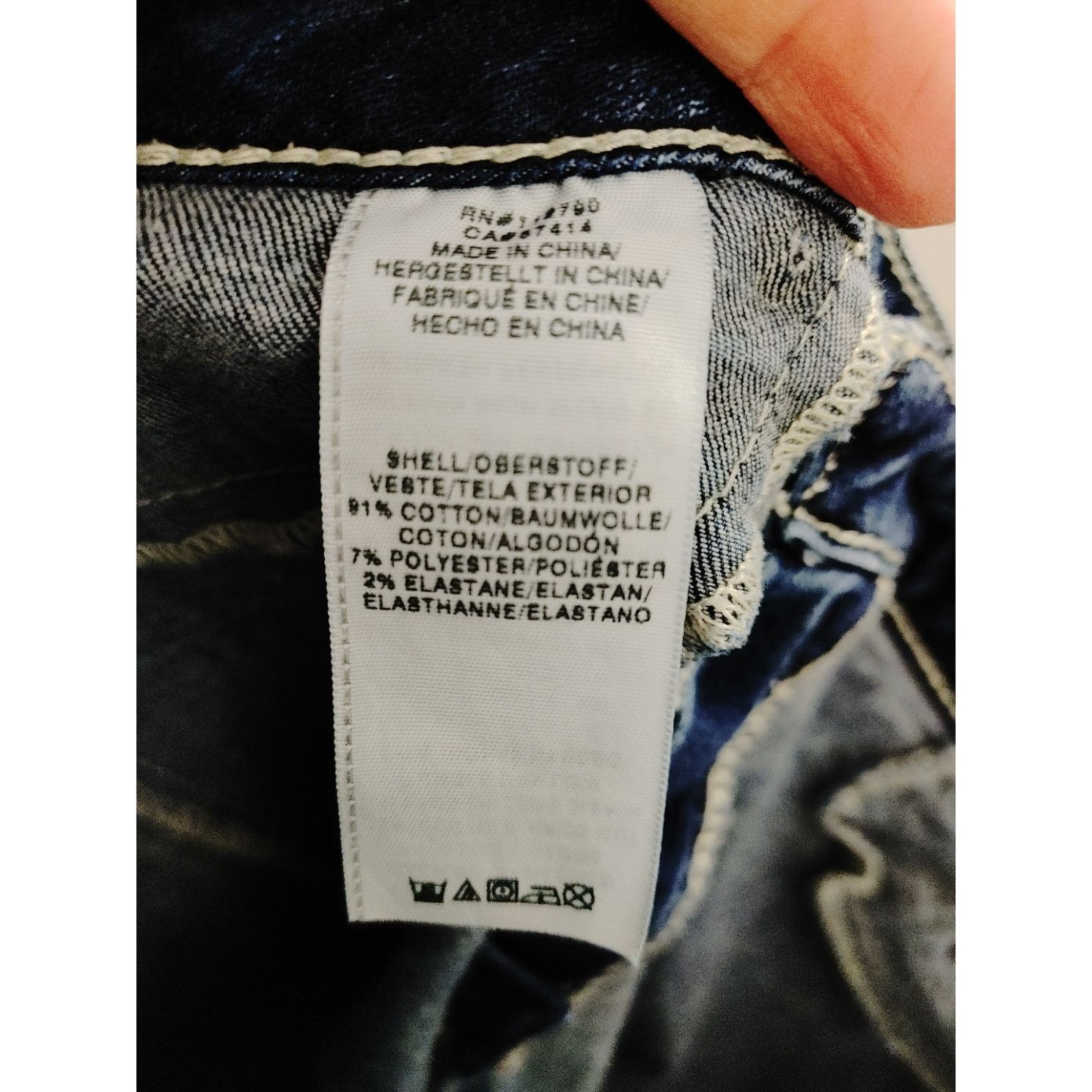 True Religion True Religion Womens Skinny Jeans Bleach Splattered Sz 33 Size 33" - 7 Thumbnail