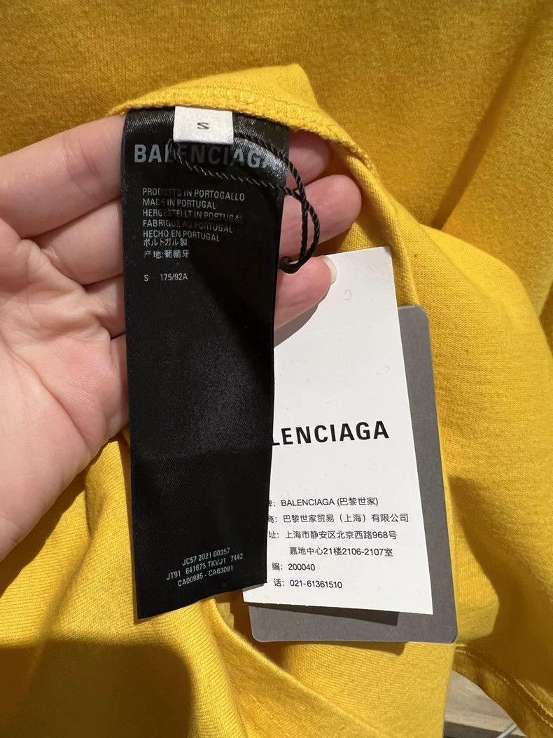 Balenciaga Balenciaga Mustard Yellow Embroidered Coke Short Sleeve Ne Size US S / EU 44-46 / 1 - 3 Thumbnail