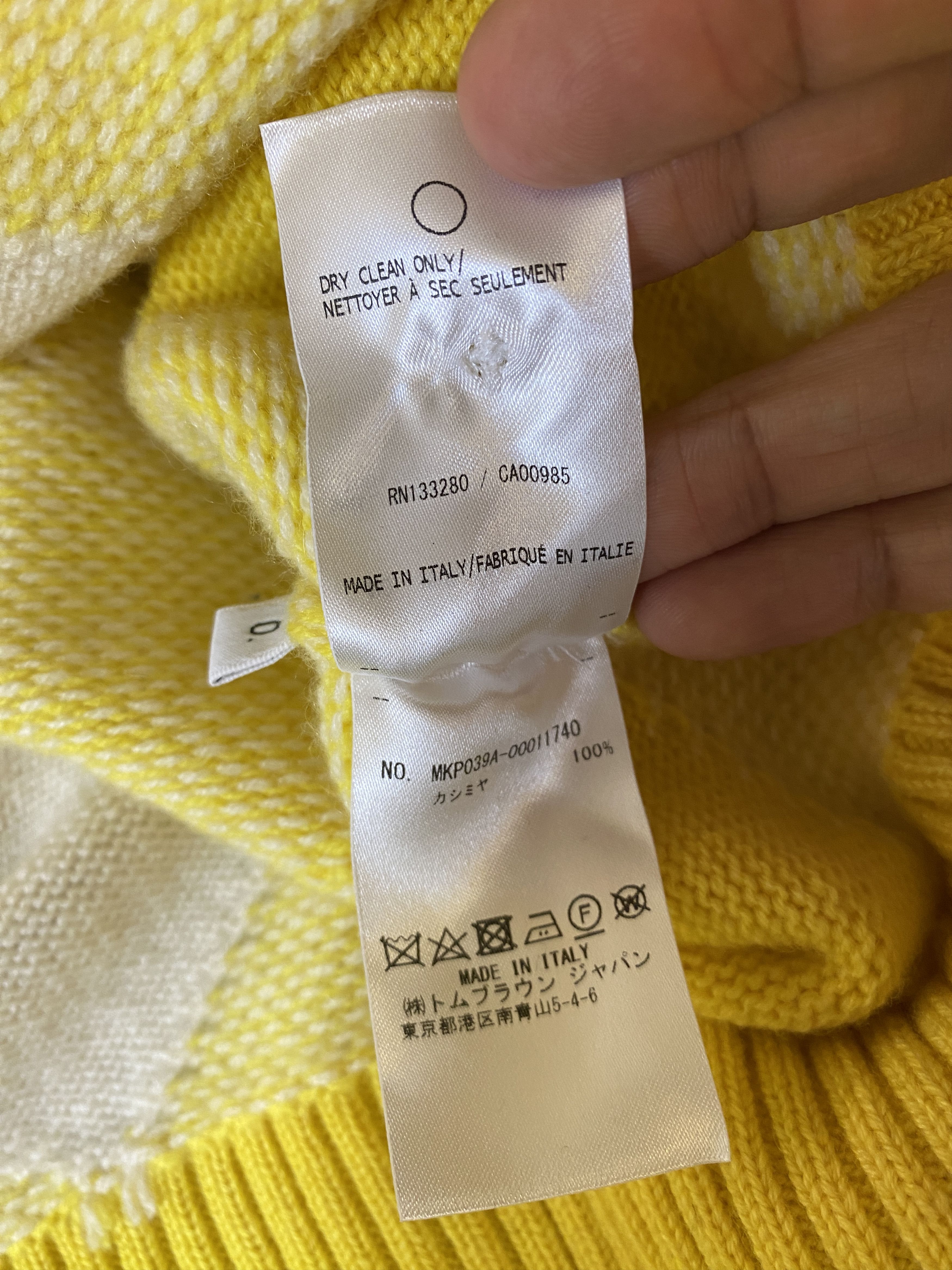 Thom Browne $2300 THOM BROWNE OVERSIZED 4 BAR GINGHAM CASHMERE CARDIGAN Size US M / EU 48-50 / 2 - 7 Thumbnail