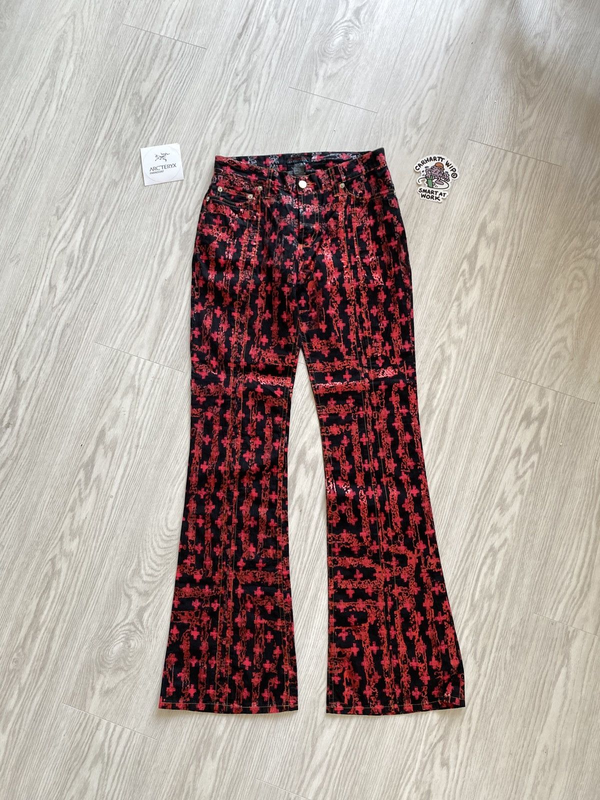Custo Barcelona Custo Barcelona black and red pants Size 28" / US 6 / IT 42 - 1 Thumbnail