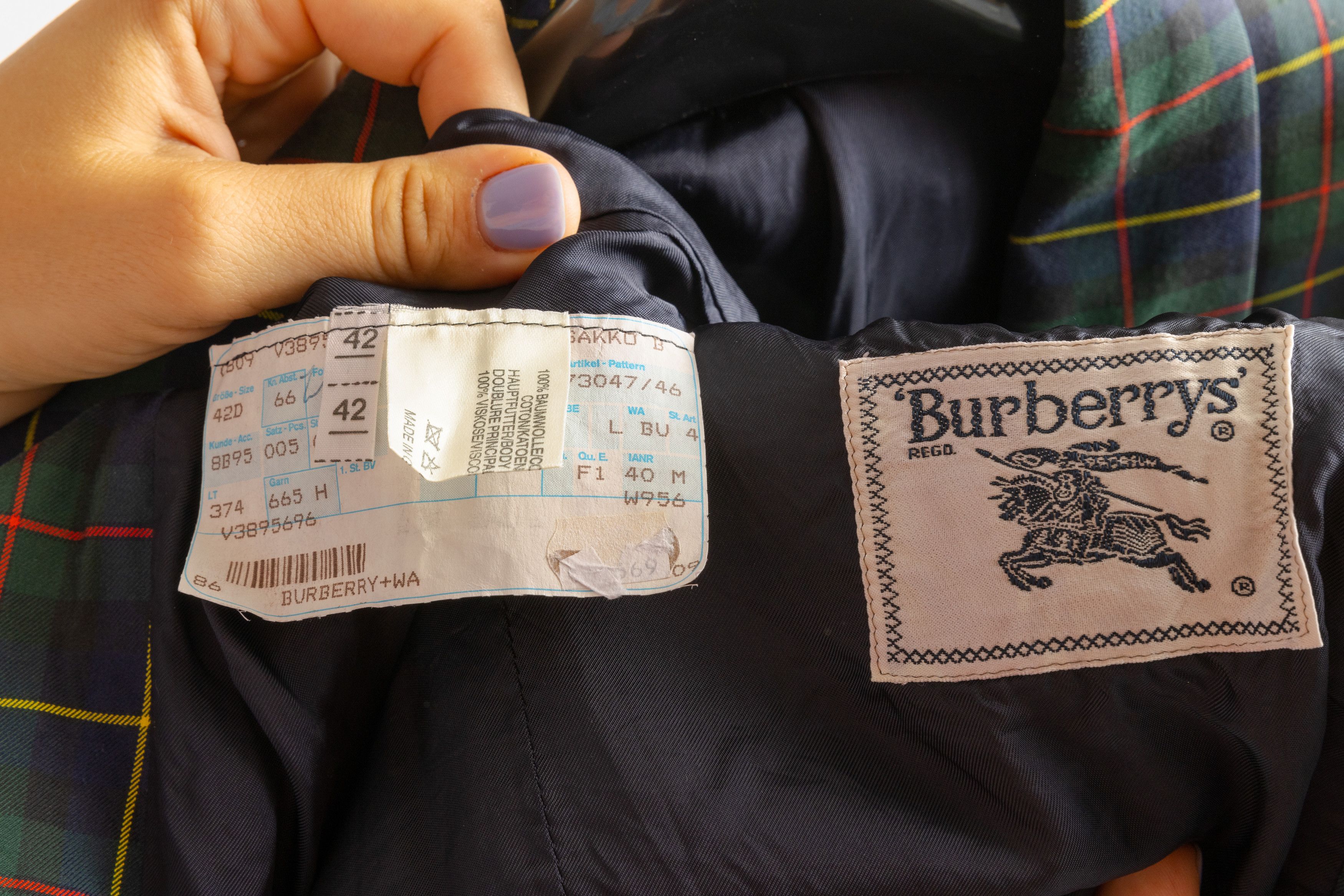 Burberry Burberry's Cotton Blazer Checked Green Blazer 8704 Size M / US 6-8 / IT 42-44 - 10 Thumbnail