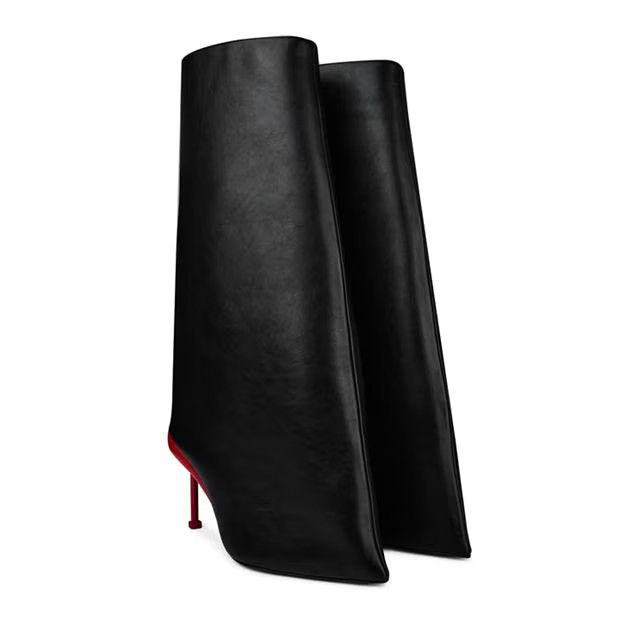 Alexander McQueen o1g2r1mq0824 Slash Flare Boots in Black & Red Size US 9 / IT 39 - 3 Thumbnail
