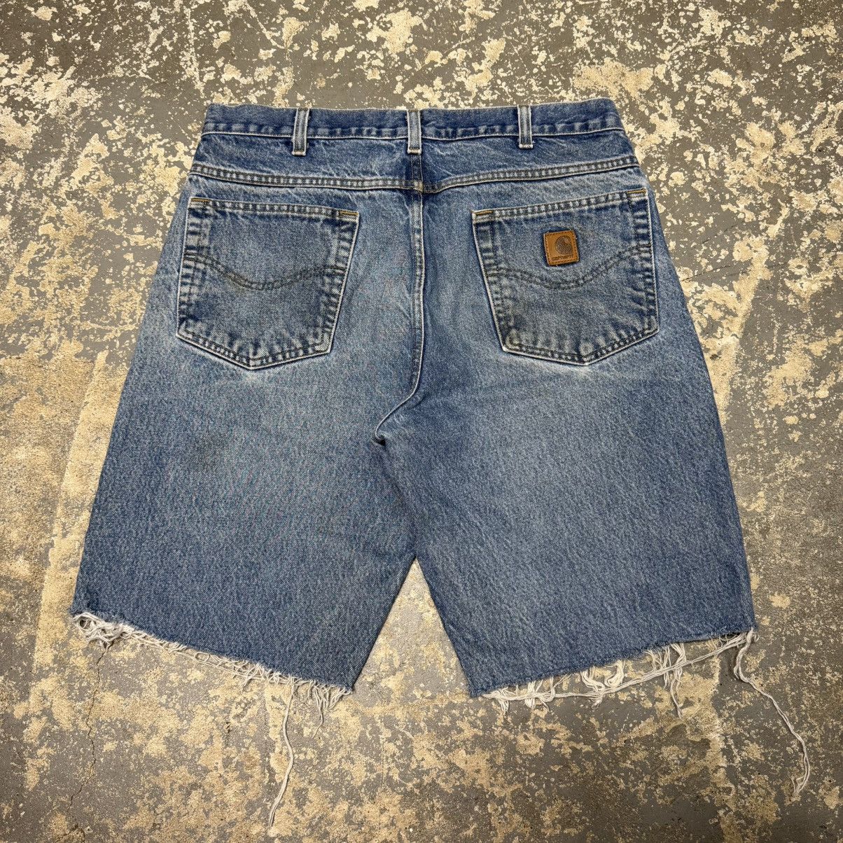 Carhartt Vintage Carhartt Denim Cut Off Workwear Shorts Jorts Size US 34 / EU 50 - 1 Thumbnail