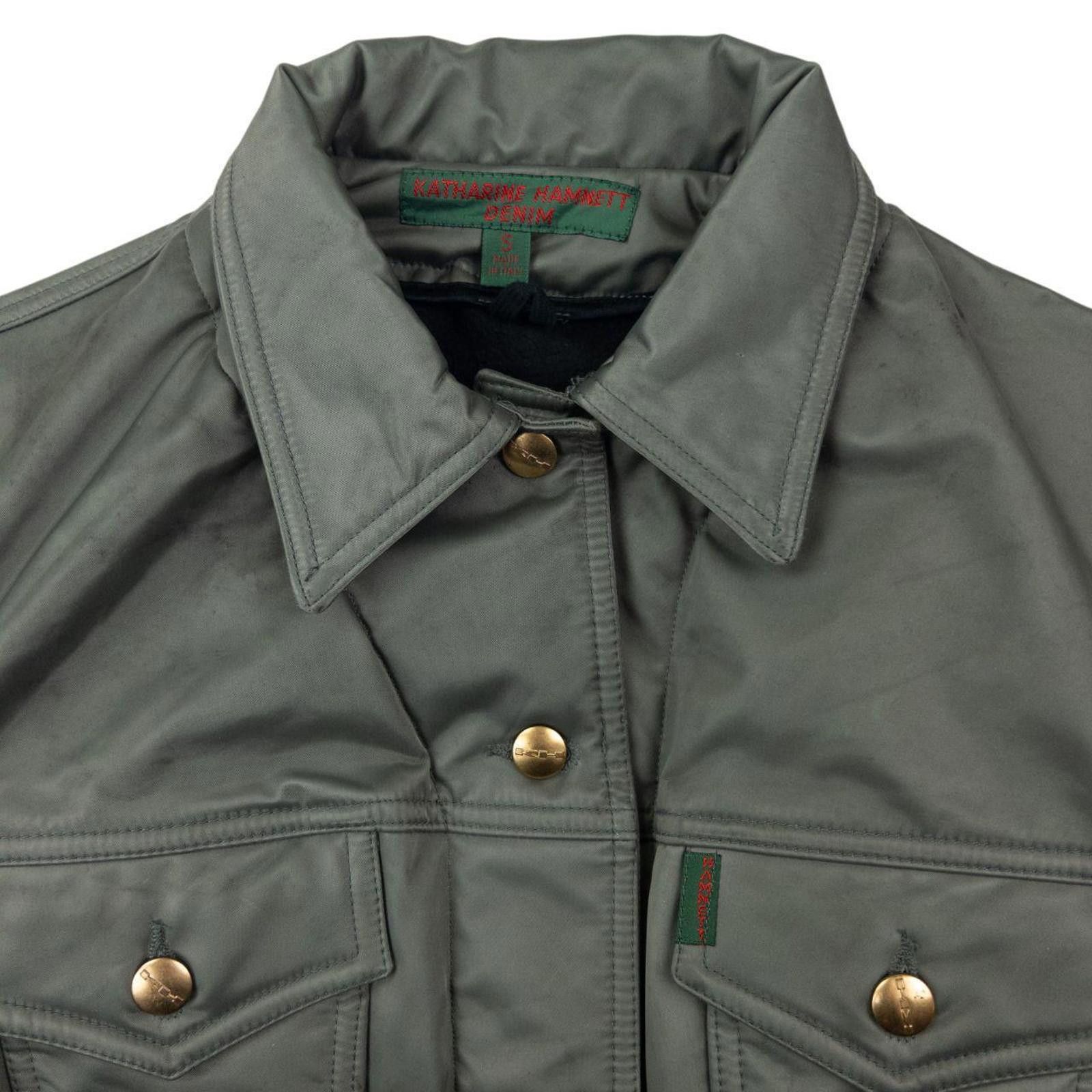 Katharine Hamnett London Vintage Katharine Hamnett Cropped Button Up Jacket Size S Size S / US 4 / IT 40 - 3 Thumbnail