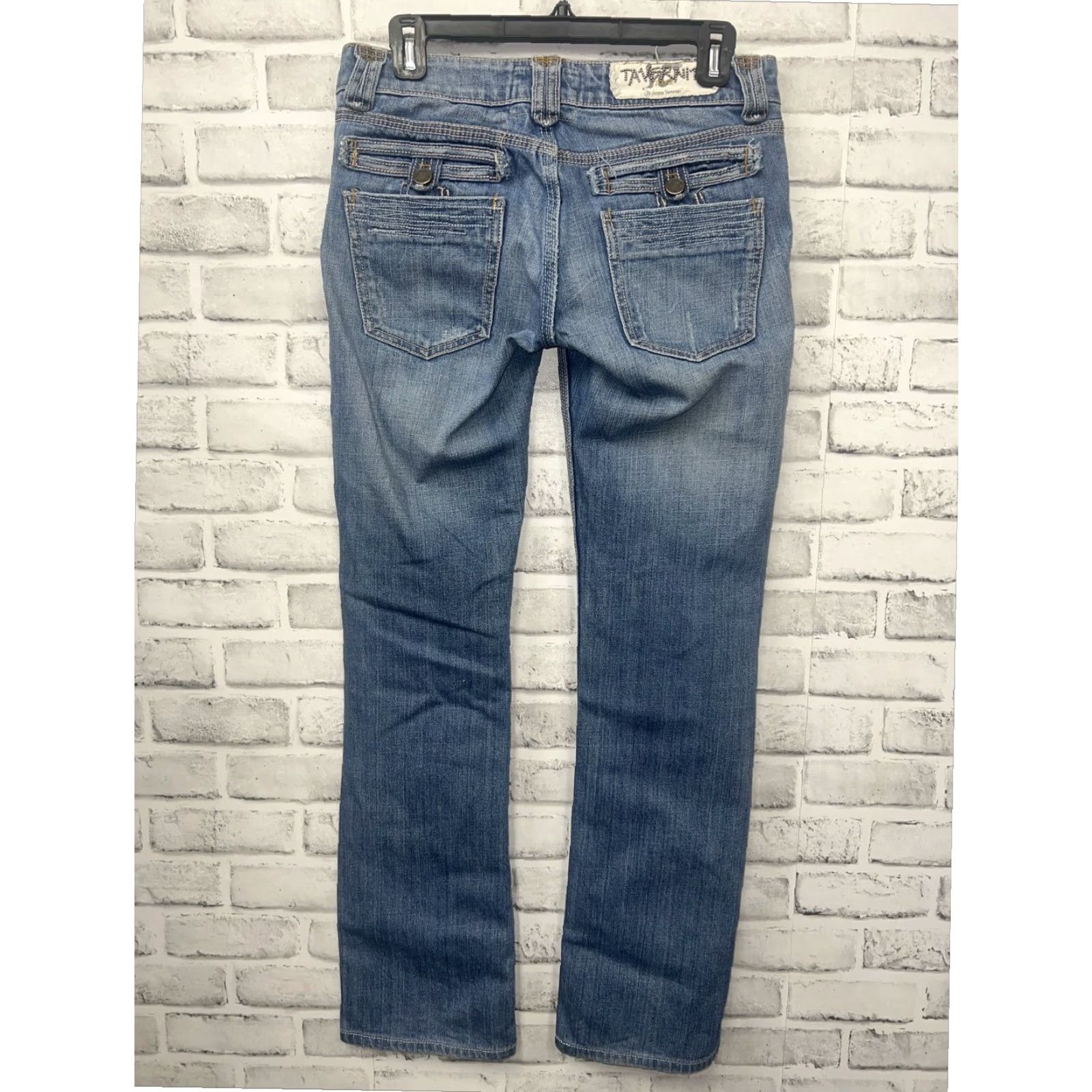 Vintage Taverniti So Jeans Janis Blue Women's Straight Leg Jeans Size 27 Size 27" / US 4 / IT 40 - 4 Thumbnail