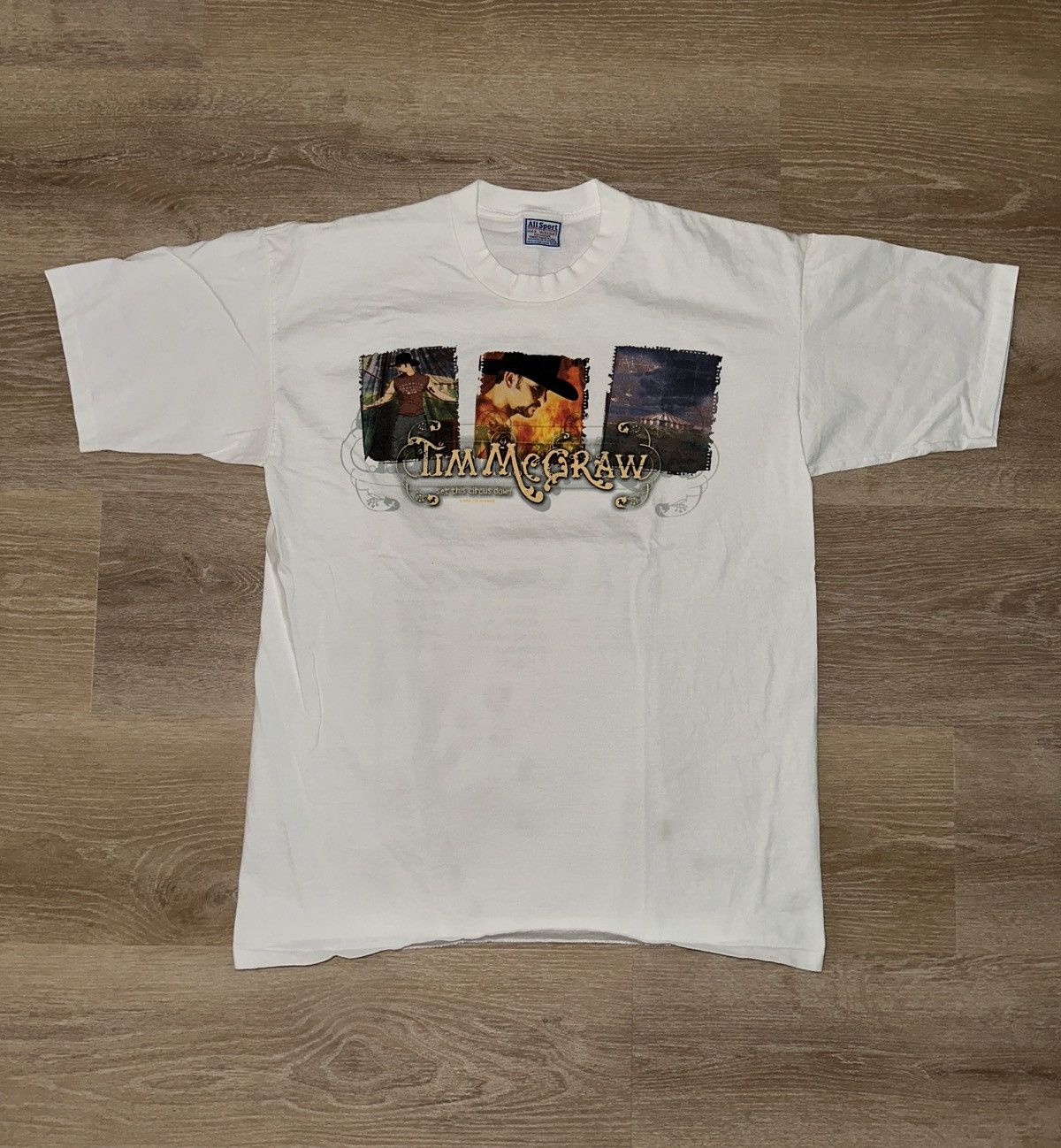 All Sport Vintage 2001 Tim McGraw Tour T-Shirt Size US XL / EU 56 / 4 - 1 Thumbnail