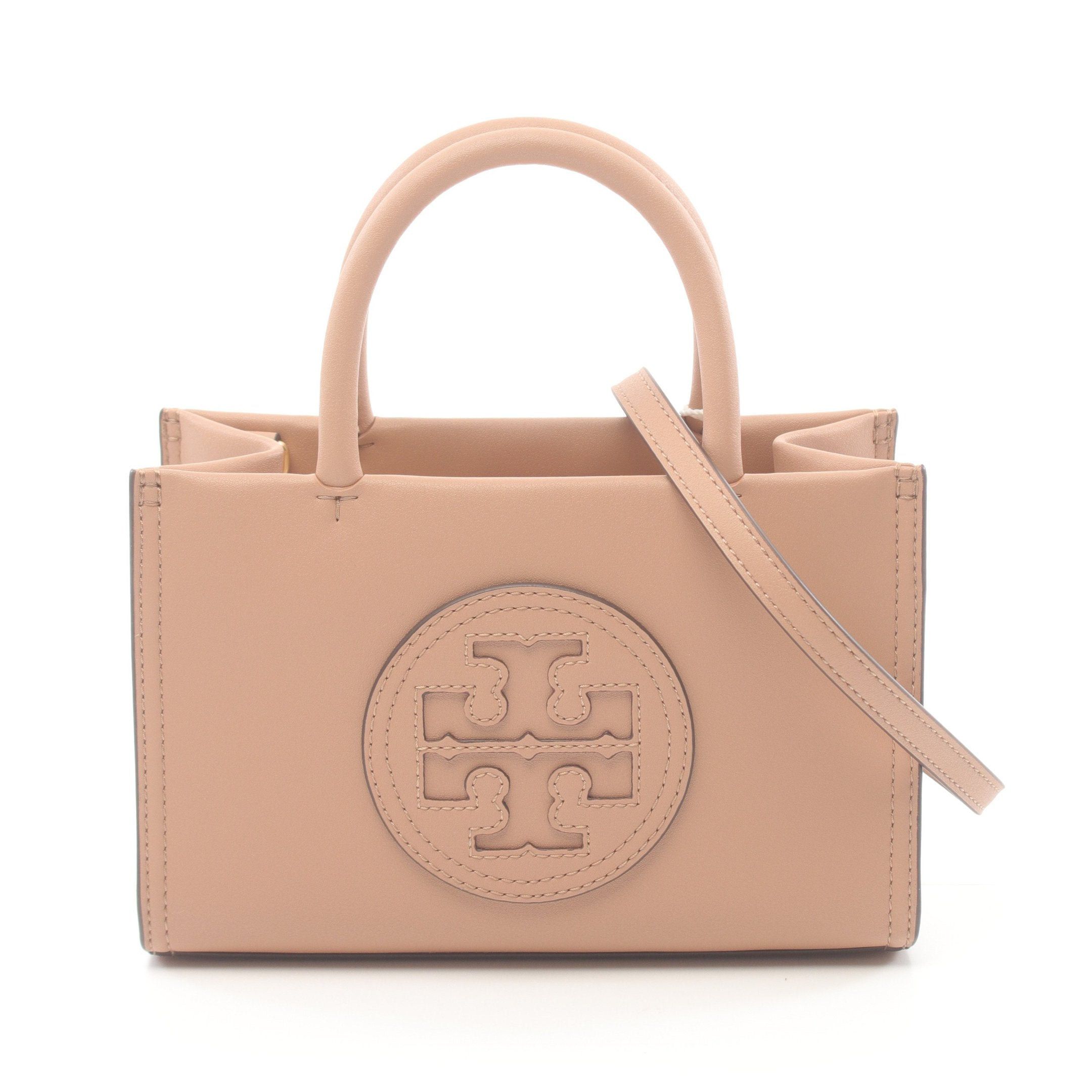 Tory Burch Tory Burch Ella Bio Mini Handbag Tote Bag Fake Leather Beige Size ONE SIZE - 1 Thumbnail
