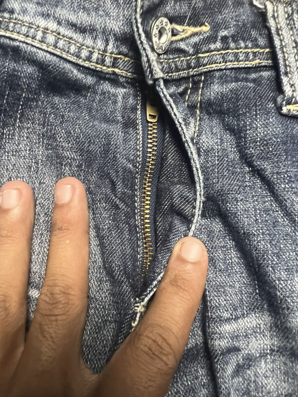 Michel Klein Archive Michel Klein Homme Cyber Grunge Y2K Flare Denim (43) Size US 31 - 7 Thumbnail