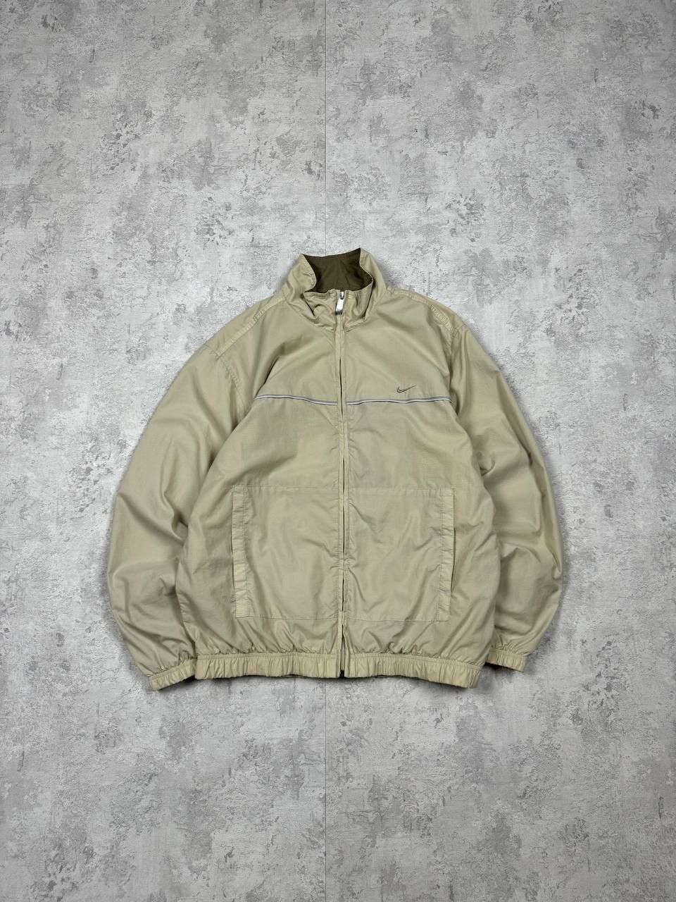Nike Vintage Nike Y2K Beige Track Jacket Size M Size US M / EU 48-50 / 2 - 1 Thumbnail