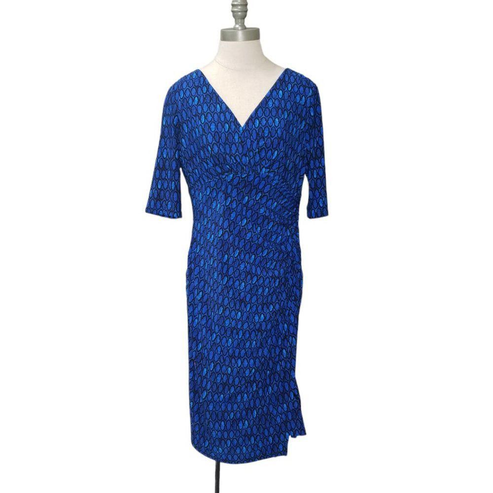 Lauren Ralph Lauren CT379 Ralph Lauren Green Label Blue Midi Dress M Size M / US 6-8 / IT 42-44 - 1 Thumbnail