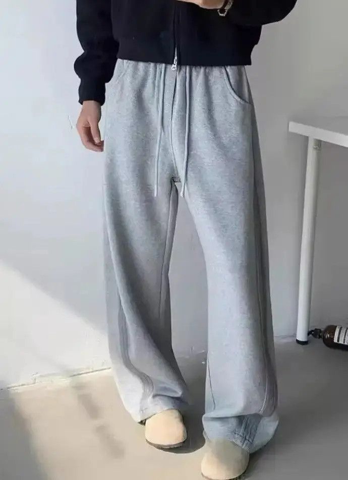 Japanese Brand Grey loose fit sweatpants baggy Size US 32 / EU 48 - 4 Thumbnail