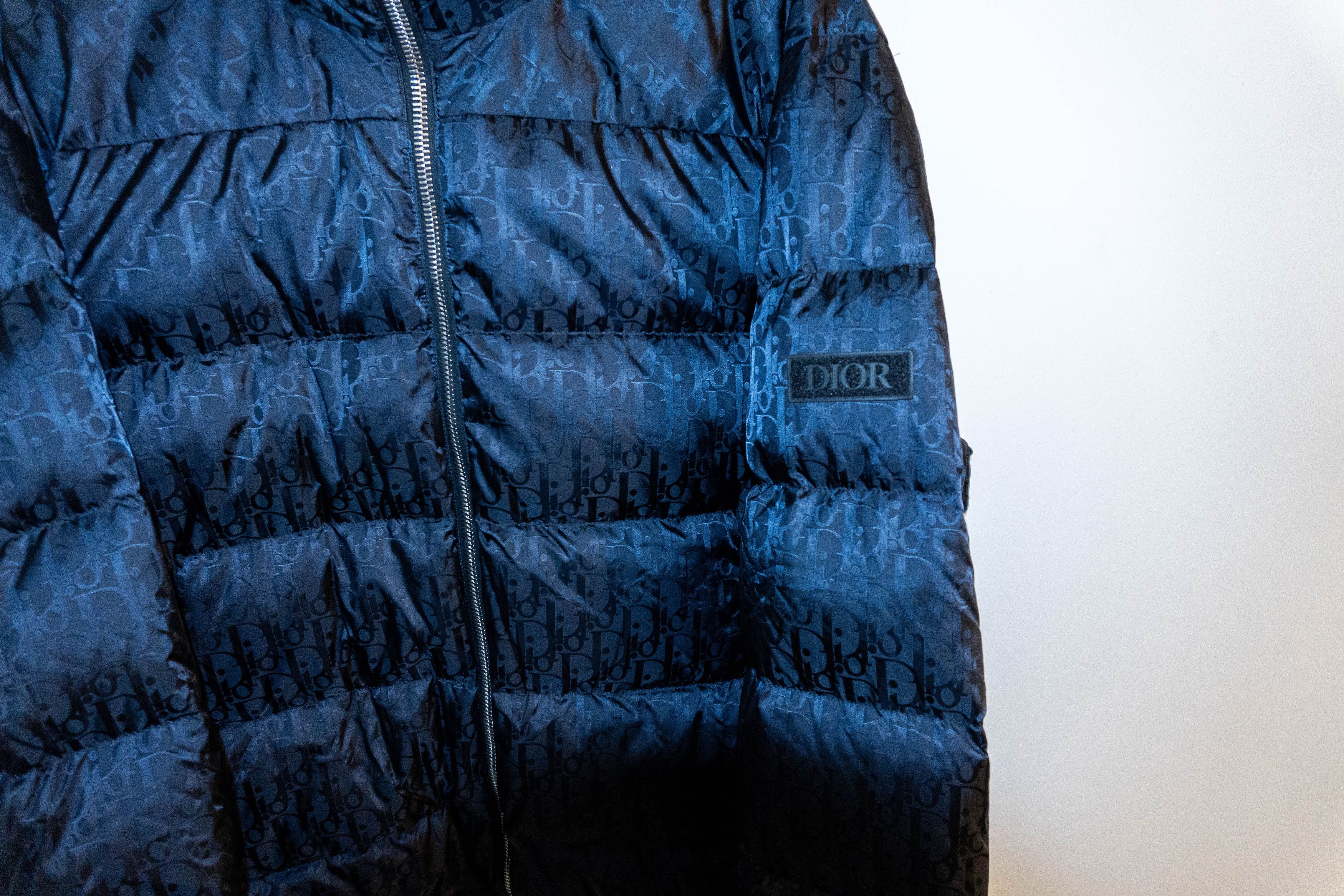 Dior Dior Men Oblique Down Jacket — Navy Blue Technical Jacquard Size US XL / EU 56 / 4 - 3 Thumbnail