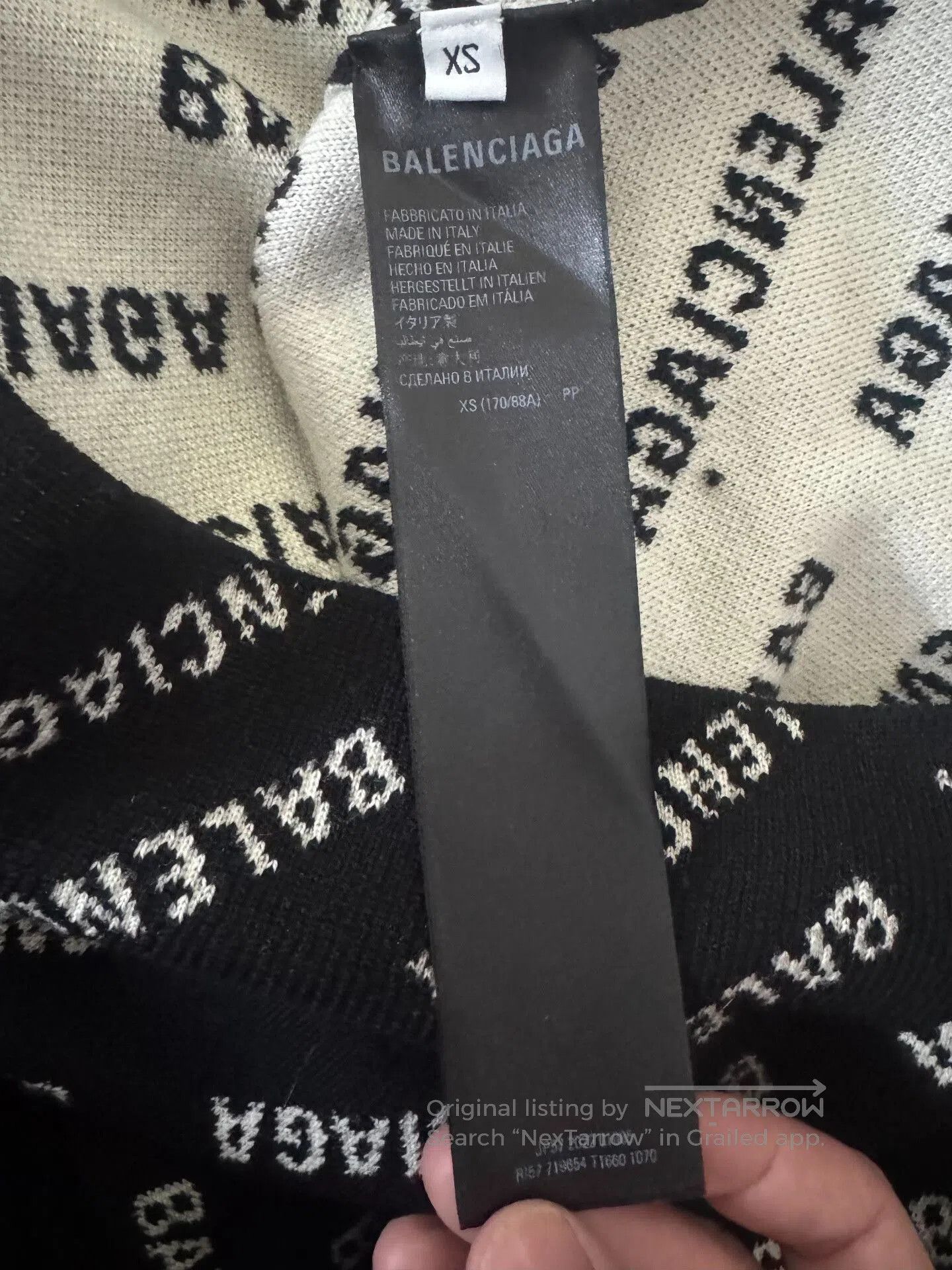 Other balenciaga logo knit sweater in black. Size XS / US 0-2 / IT 36-38 - 4 Thumbnail