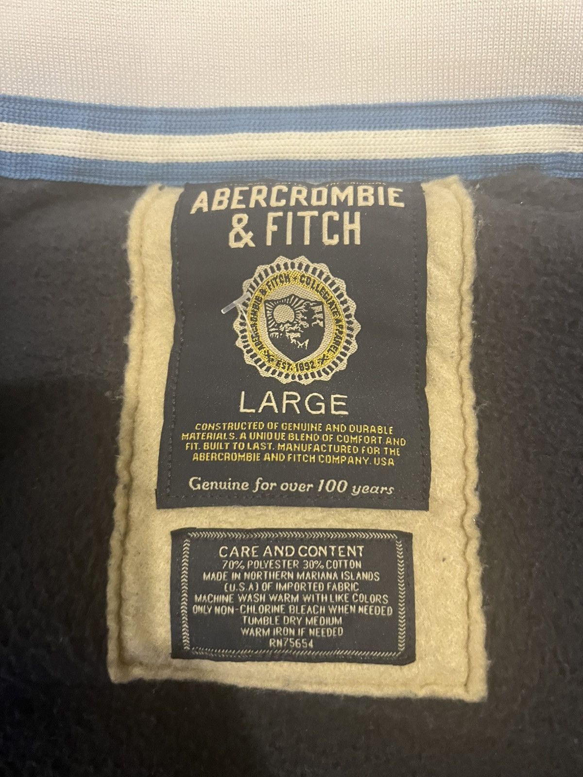 Abercrombie & Fitch Abercrombie & Fitch Zipper Fleece Sportswear Jacket Size US L / EU 52-54 / 3 - 4 Thumbnail
