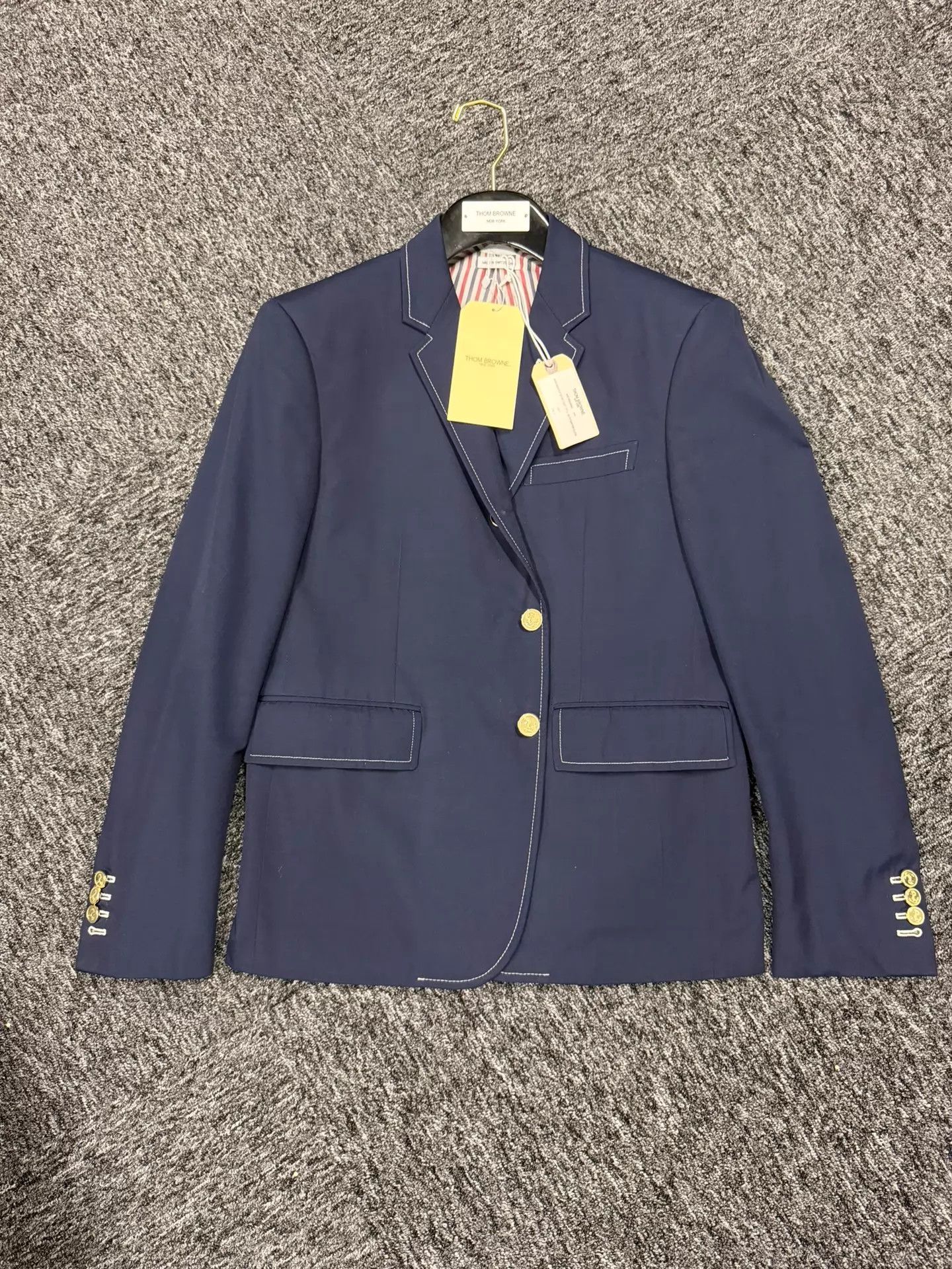 Thom Browne Thom Browne Men's Navy Gold Button Slim Fit Suit (Rare) Size 50R - 3 Thumbnail