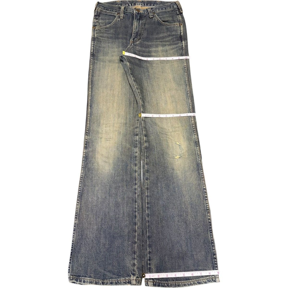 Vintage Wrangler Mud Wash Distressed Flare Jeans