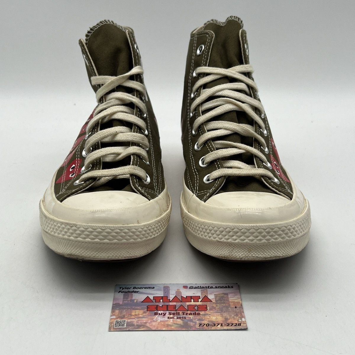 Converse Converse Comme des Garçons Play x Chuck 70 Hi Multi Heart Size US 11 / EU 44 - 2 Thumbnail
