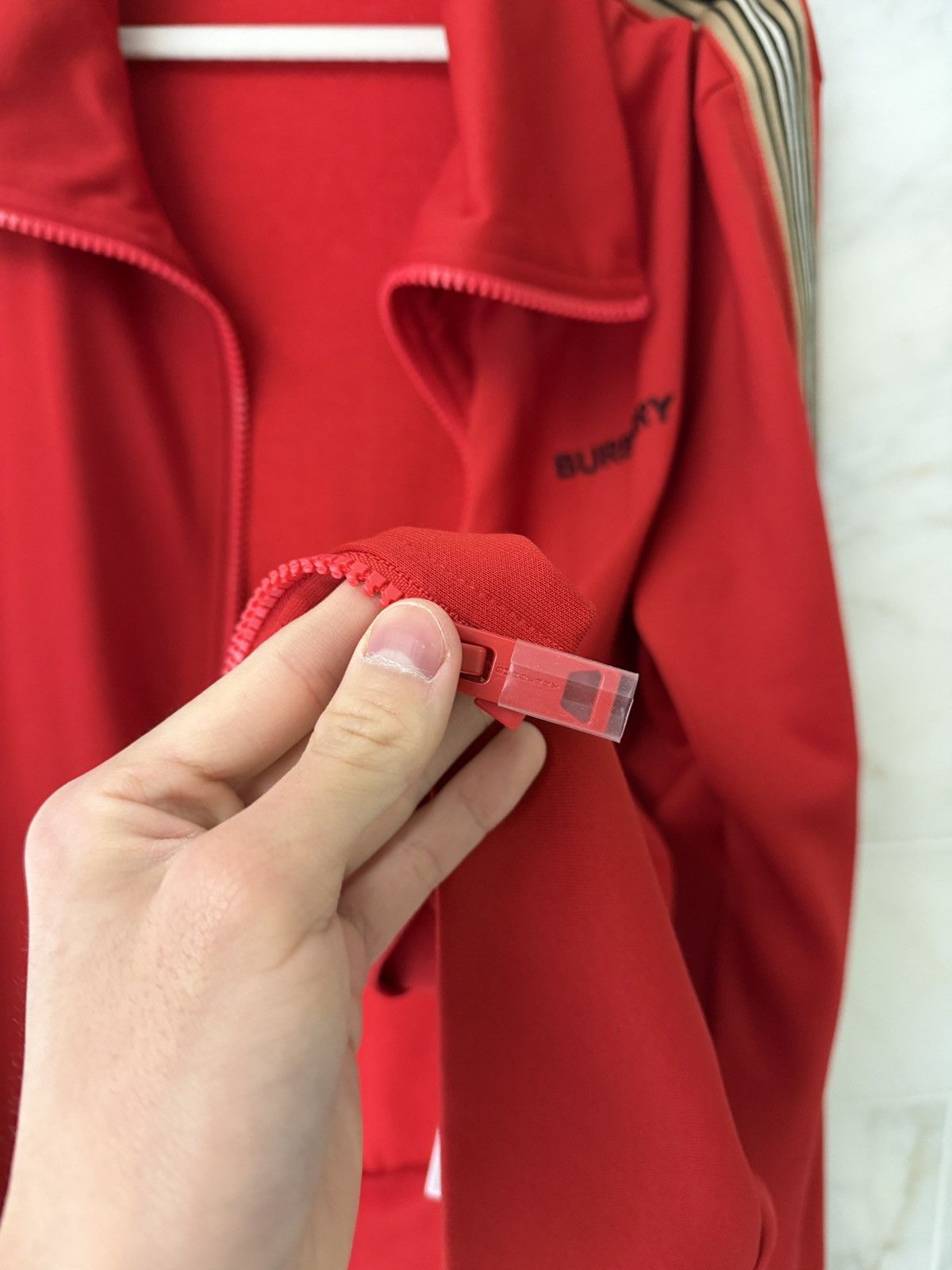 Burberry Red Burberry Tracksuit Jacket Size US L / EU 52-54 / 3 - 4 Thumbnail