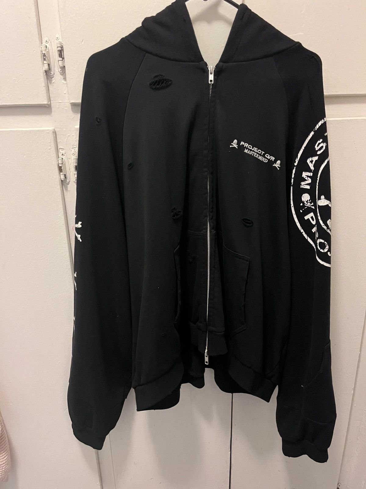 PROJECT G/R mastermind ブラック フルジップフーディ 🆕 PROJECT G/R × MASTERMIND ZYGON ZIP-UP HOODIE size 3