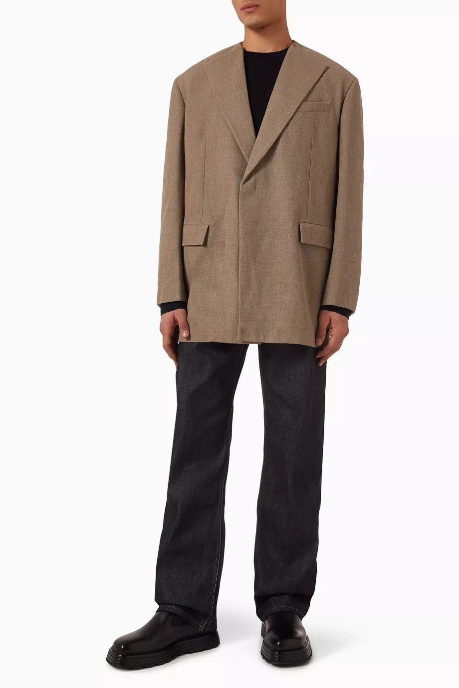 Jil Sander o1mt1gz0625 Oversize Blazer in Brown Size US M / EU 48-50 / 2 - 2 Thumbnail