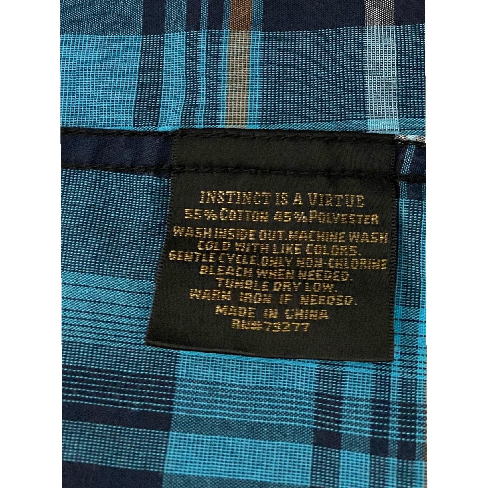 Vintage Helix Mens XL Athletic Fit Plaid Short Sleeve Shirt Blue Pockets Size US XL / EU 56 / 4 - 5 Thumbnail