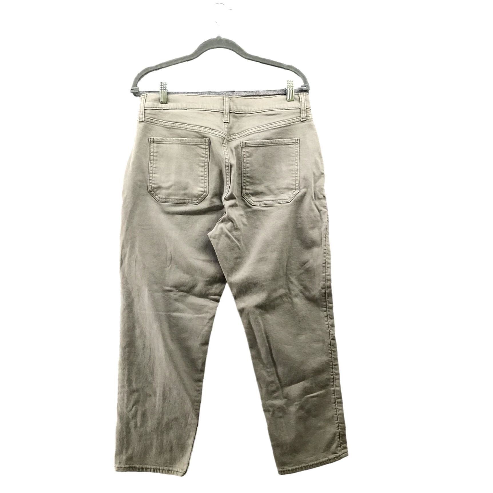 Old Navy Old Navy Sky Hi Straight Jeans Womens 10P Army Green Cropped High Rise Petite 5-Pocket Denim Cotton Blend Jeans Womens Size 32" / US 10 / IT 46 - 2 Thumbnail