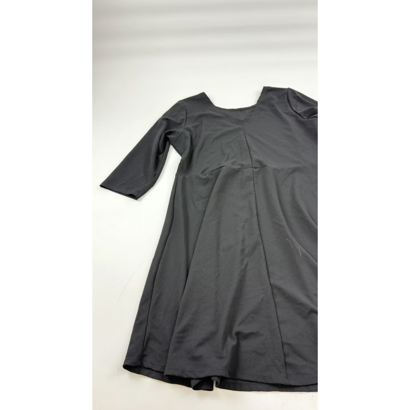 CO VKY & CO Dress Womens 3X Black Fit & Flare A Line 3/4 Sleeve Plus Size Stretch Dress Size XXL / US 16-18 / IT 52-54 - 7 Thumbnail