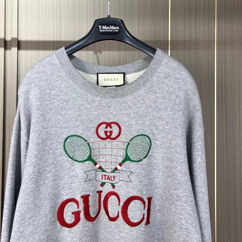 Gucci Gucci Embroidered tennis racket letter sweatshirt 2504-Next Size US L / EU 52-54 / 3 - 3 Thumbnail