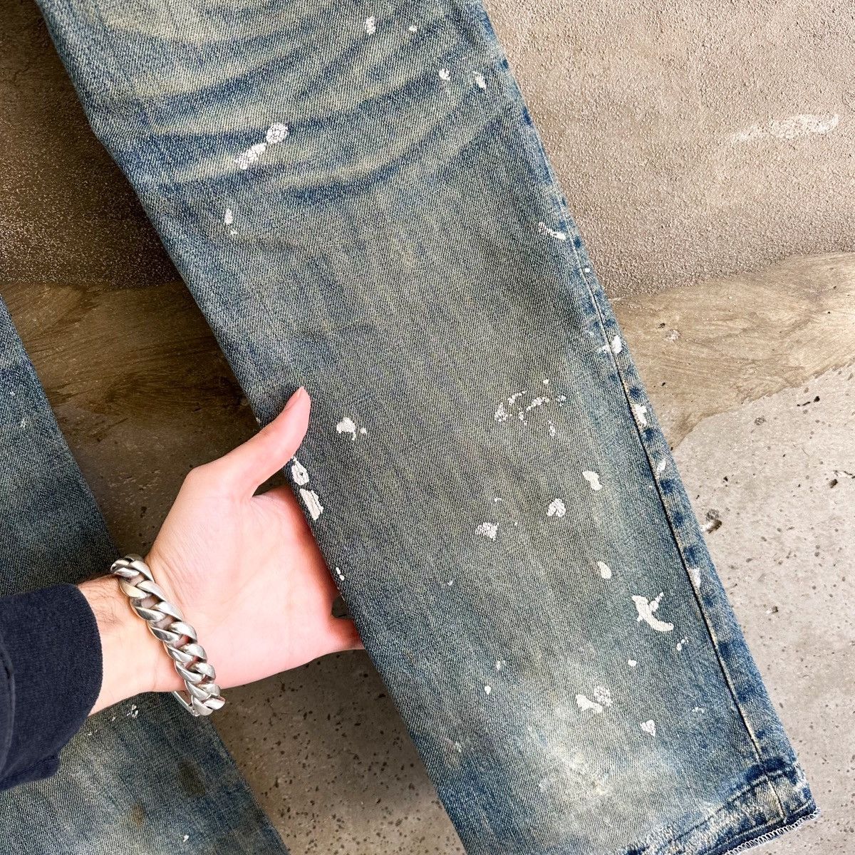 Helmut Lang THRASHED 1998 Painter Denim Size US 31 - 9 Thumbnail