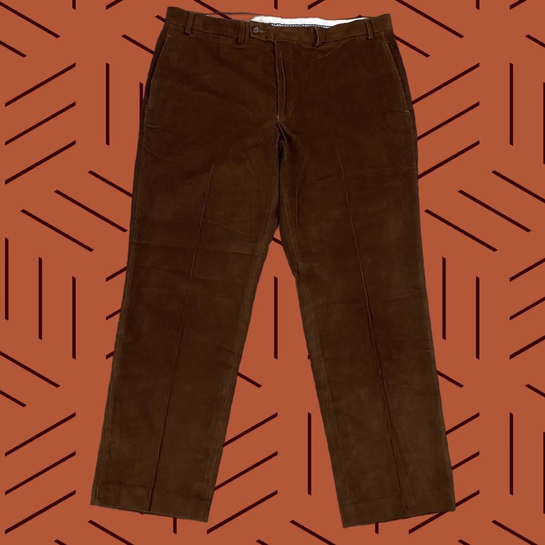 Ralph Lauren LAUREN RALPH LAUREN Classic Fit Chino Pants 38x30 Dark Brown  Rust Corduroy Mens | Grailed