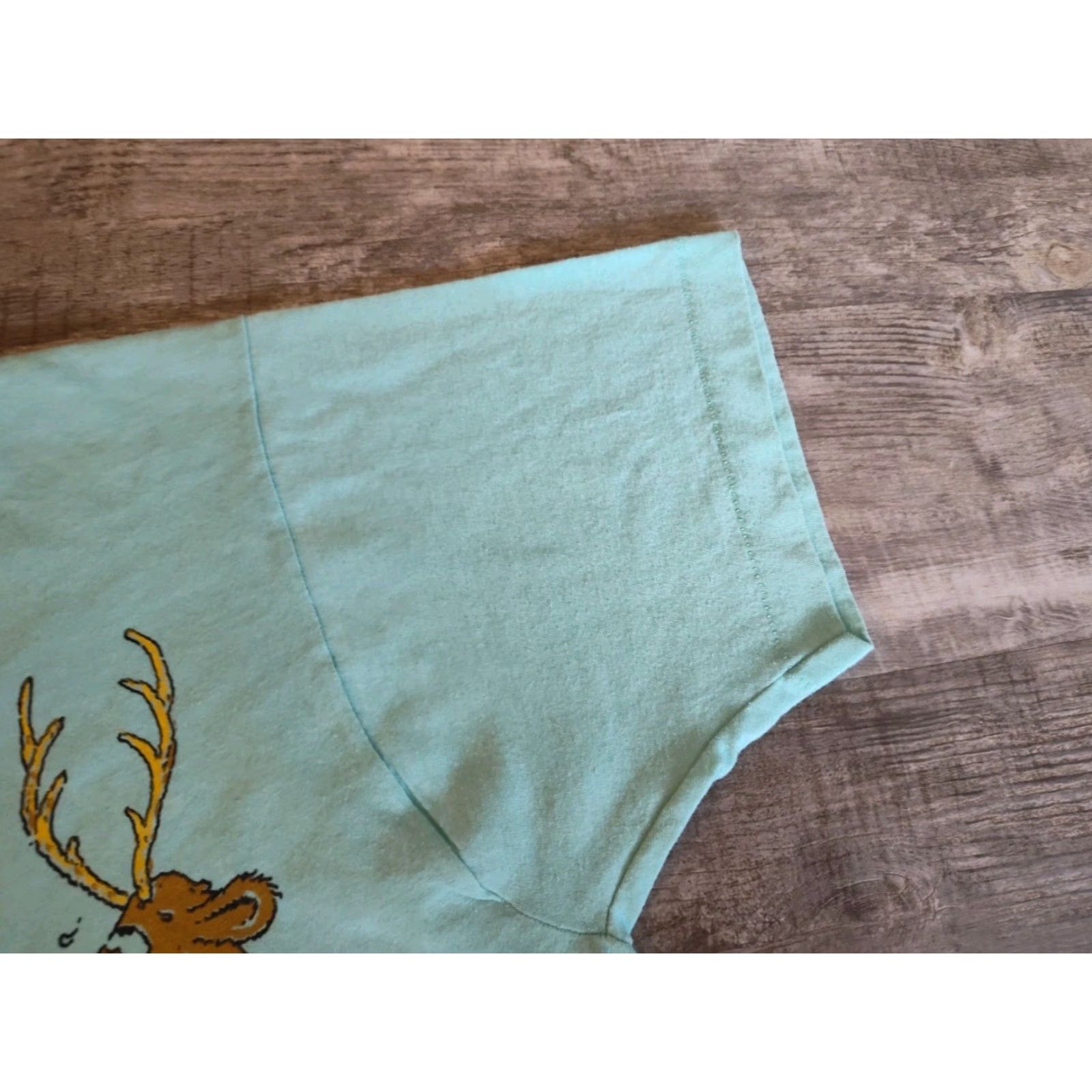 Vintage VINTAGE screen Stars best T-Shirt Mens L Blue Reindeer Funny 80s 1988 Hot Cotton Graphic Single Stitch USA Made Christmas Michigan Size US L / EU 52-54 / 3 - 5 Thumbnail