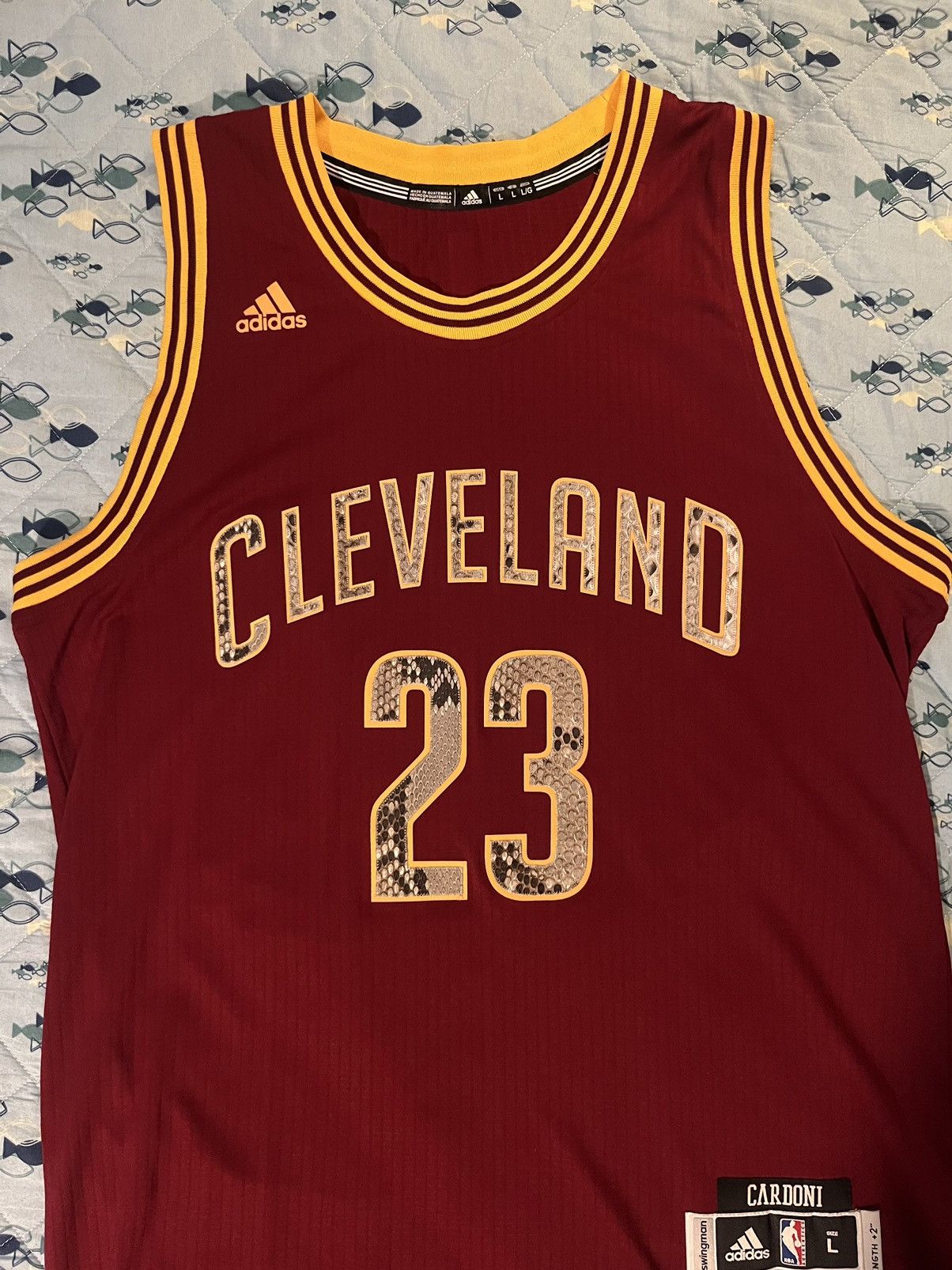 Renzo Cardoni CAVS LEBRON SNAKESKIN JERSEY Size US L / EU 52-54 / 3 - 2 Thumbnail