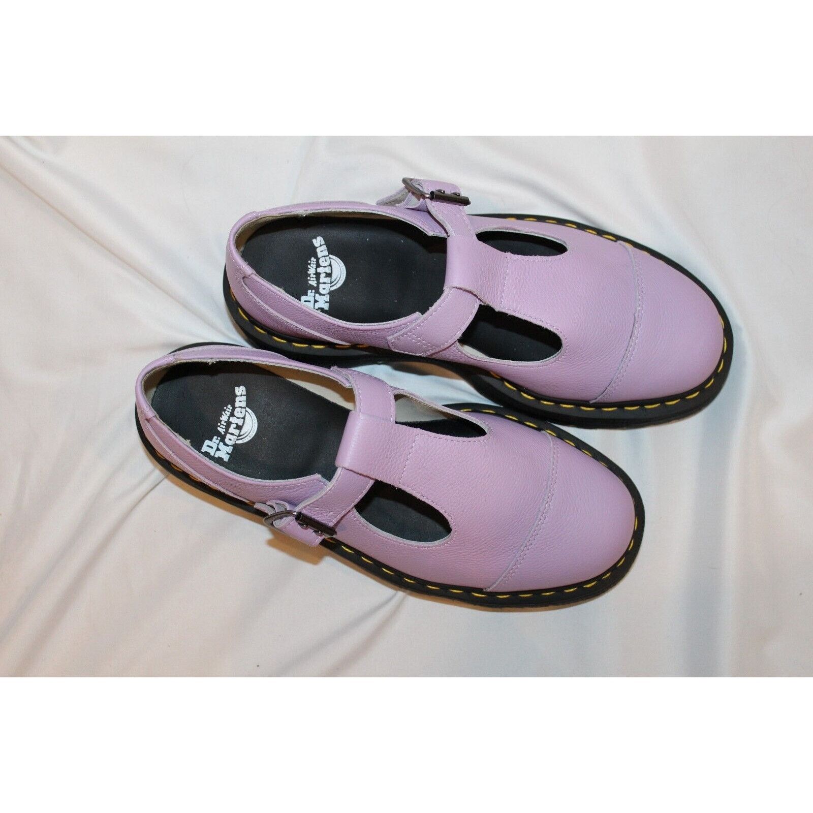 Dr. Martens NIB DR. MARTENS WOMEN'S BETHAN LEATHER LOAFER SANDALS LILAC Size US 11 / IT 41 - 4 Thumbnail