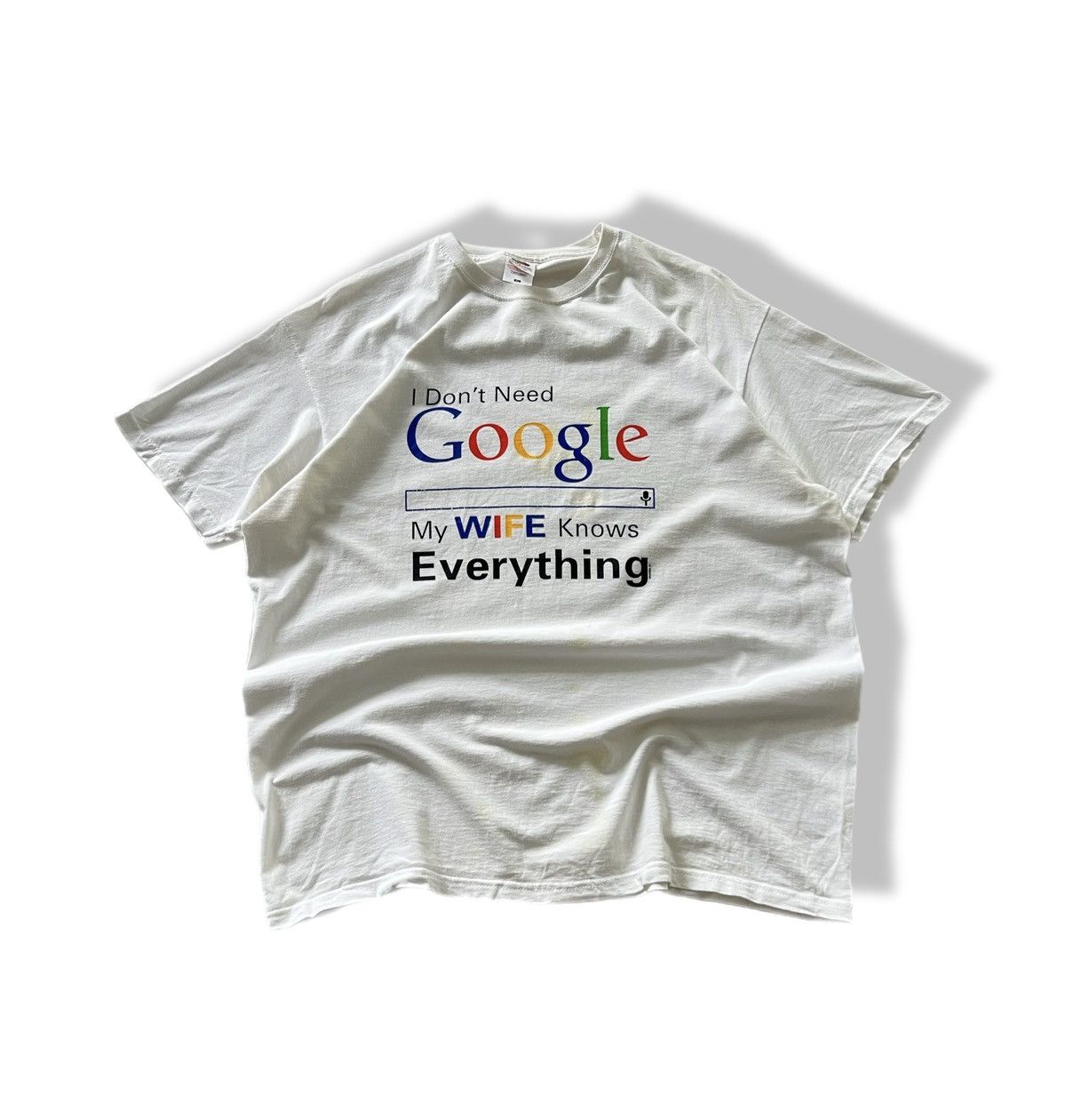 Vintage Funny I Dont Need Google My Wife Know Everething T-Shirt Size US XL / EU 56 / 4 - 1 Thumbnail