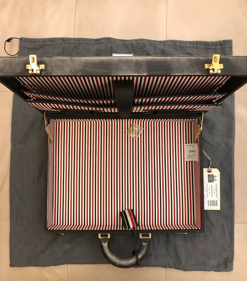 Thom Browne Thom Browne Three-stage aged briefcase Size ONE SIZE - 2 Thumbnail