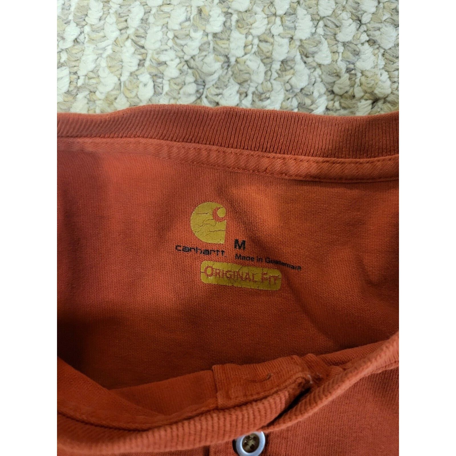 Carhartt Carhartt burnt orange long sleeve 1/4 button original fit. Size US M / EU 48-50 / 2 - 3 Thumbnail