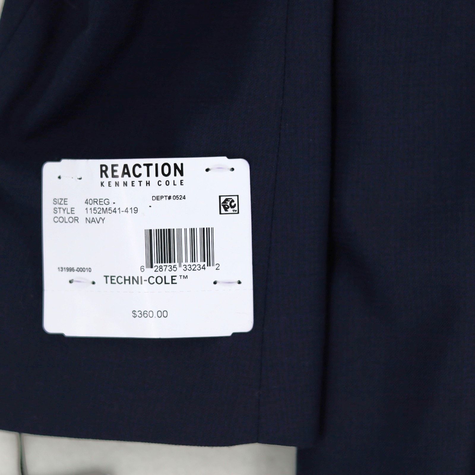Kenneth Cole Kenneth Cole Men's Navy Houndstooth Slim Blazer Size 40R Size 40R - 6 Thumbnail