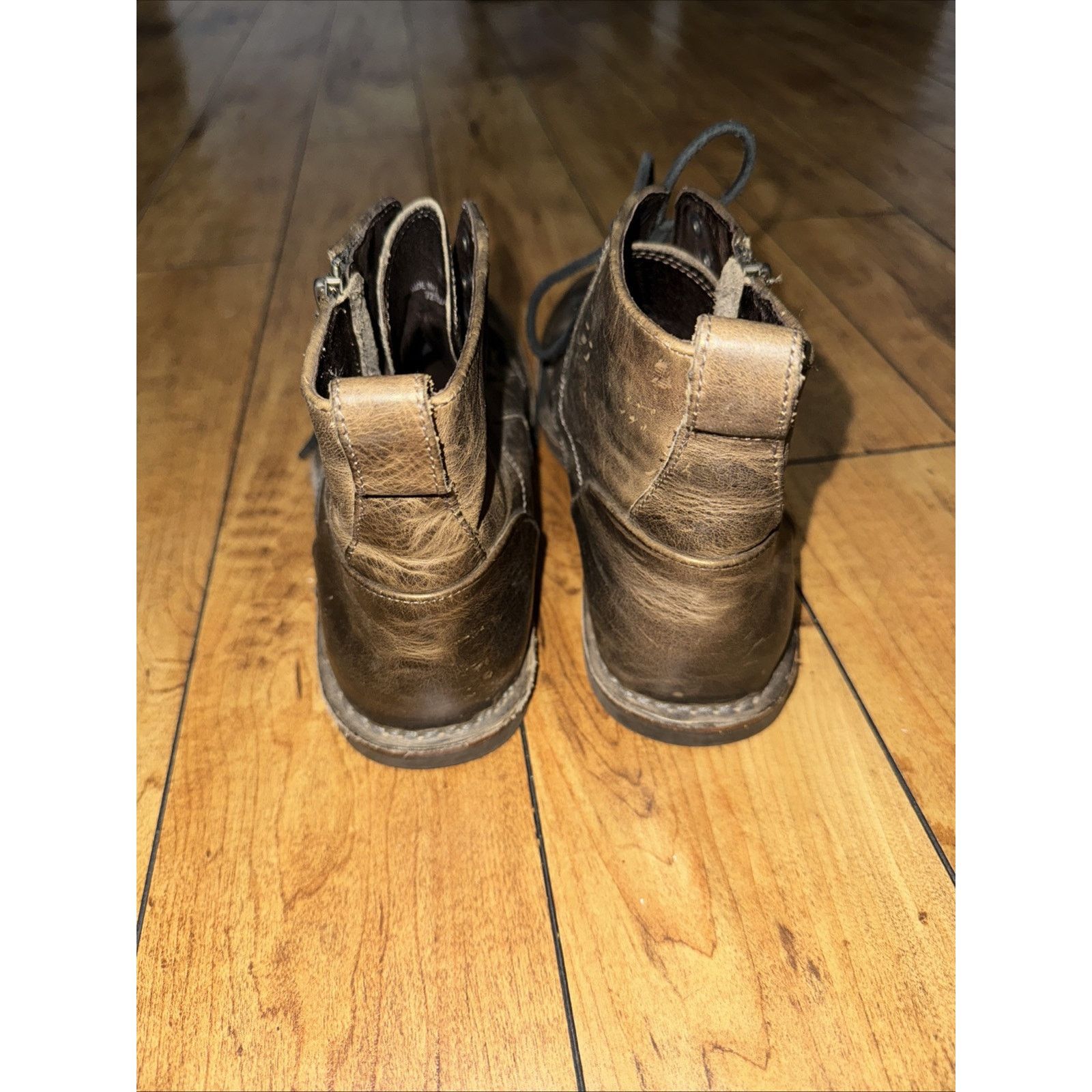 John Varvatos × Vintage John Varvantos USA Brown Leather Side Zip Ankle Boots 10.5 Size US 10.5 / EU 43-44 - 3 Thumbnail