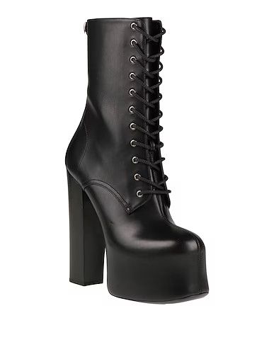 Saint Laurent Paris o1bcso1str1224 Cherry Lace Up Platform Booties in Black Size US 6 / IT 36 - 2 Thumbnail