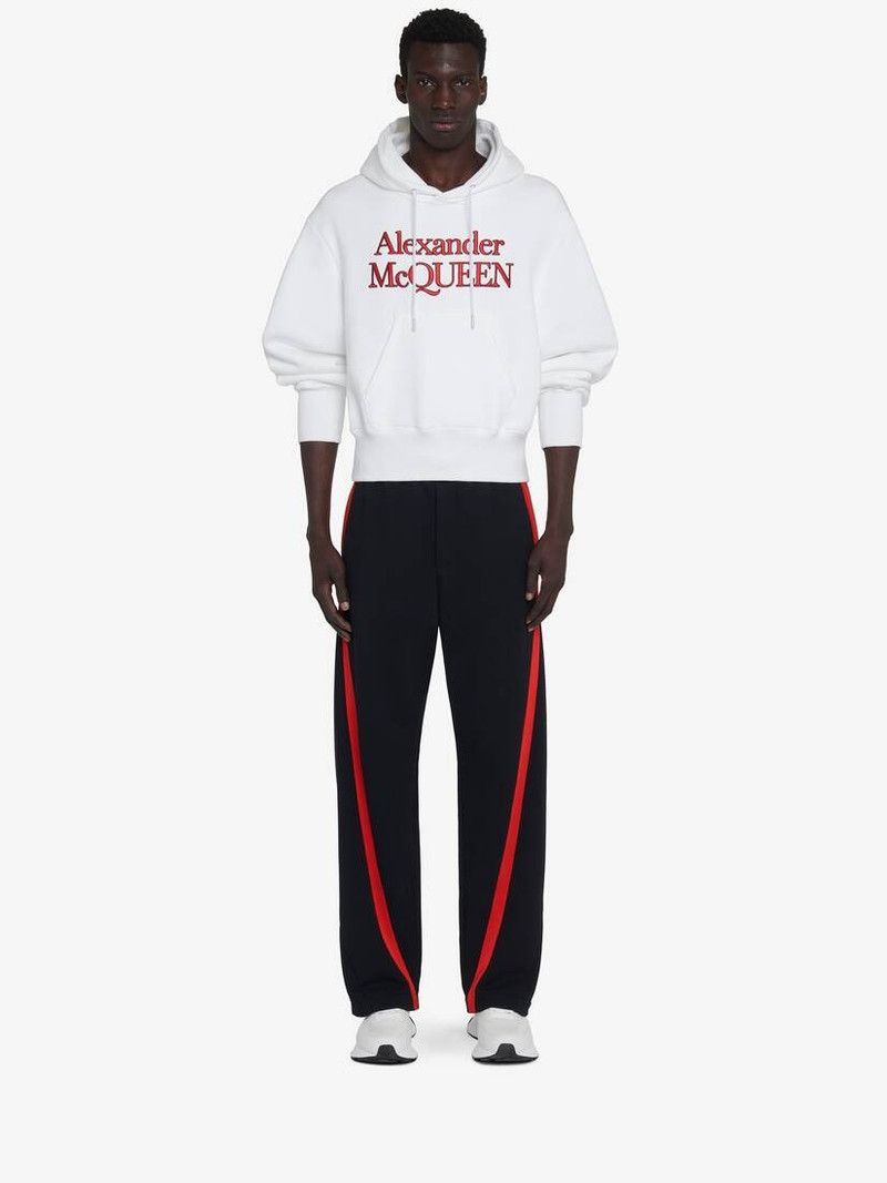 Alexander McQueen o1srvl11e0226 Twisted Stripe Sweatpants & Joggers Black/Red Size US 36 / EU 52 - 1 Thumbnail