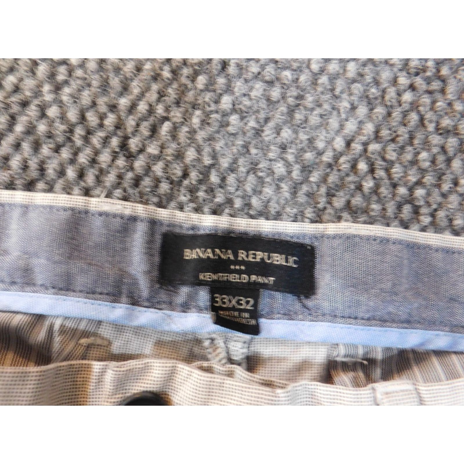 Banana Republic Banana Republic Pants Mens 33x32 Plain Gray Straight Fit Chino Casual Cotton Flat Front Modern 32 Inseam Mens Size US 33 - 2 Thumbnail