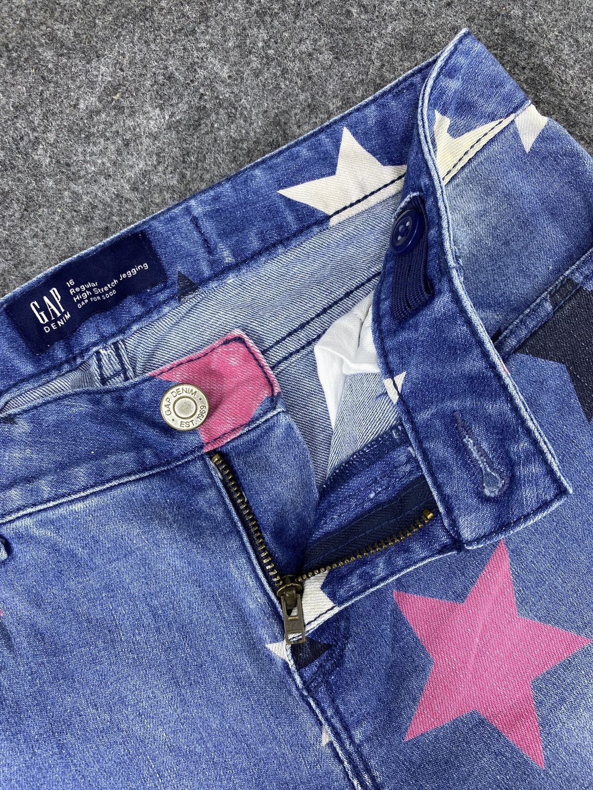 Gap × Jean × Vintage GAP High stretch Jegging Blue Wash Denim-J989 Size 28" / US 6 / IT 42 - 8 Thumbnail
